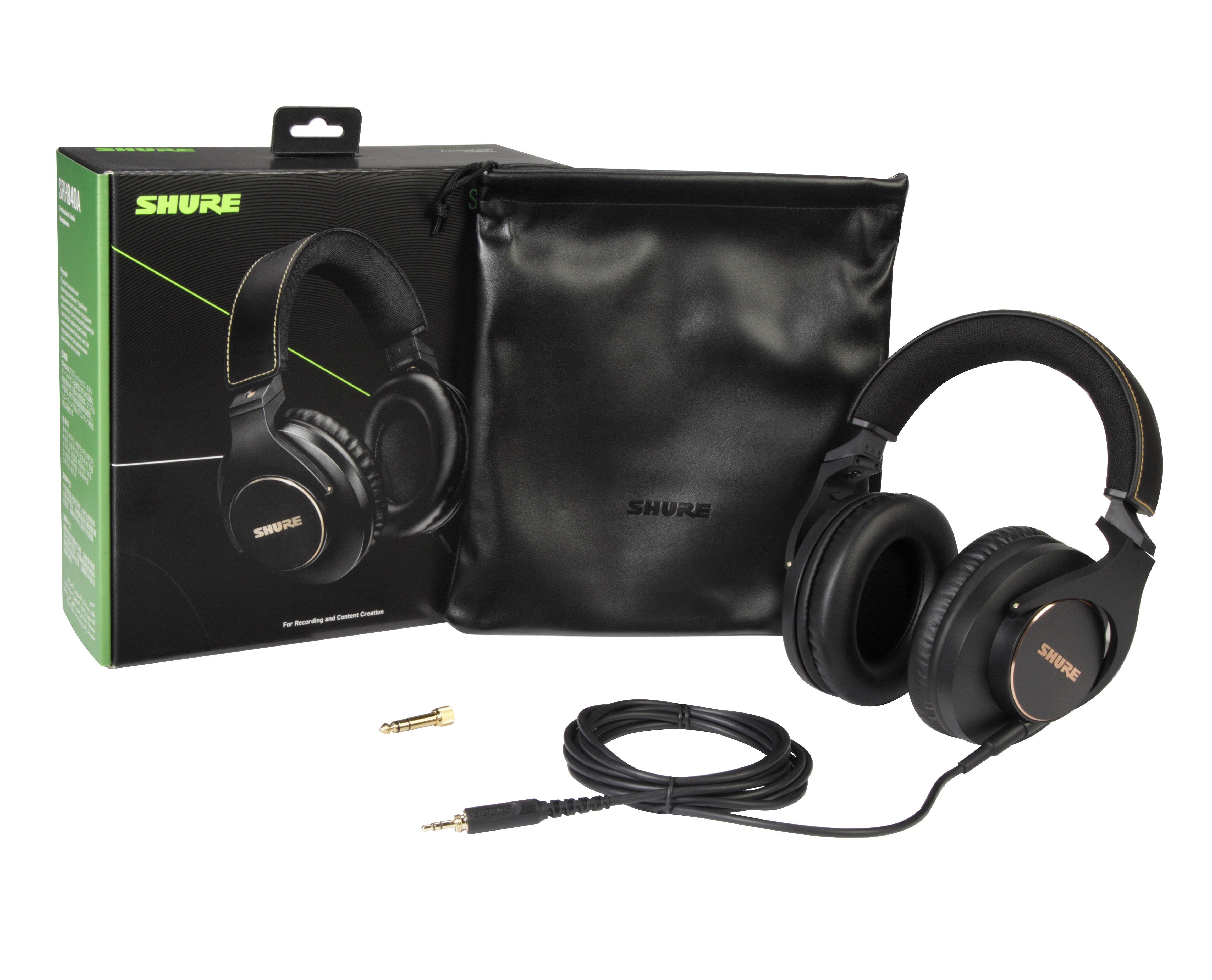 Shure SRH840A Professional Studio Monitoring Headphones with 1/4in Adapter