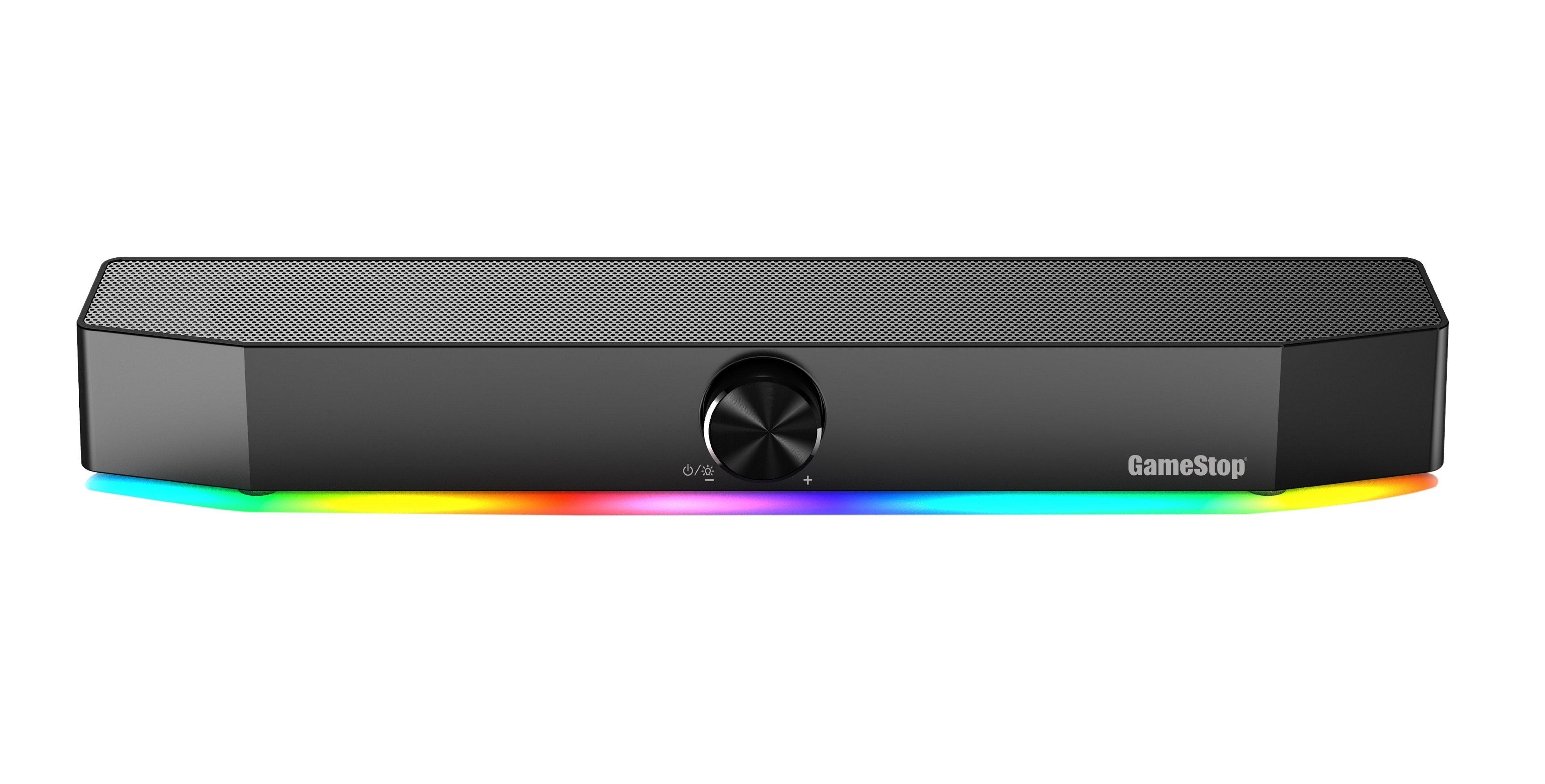 GameStop Gaming Soundbar with RGB LED, USB Powered with AUX and Bluetooth