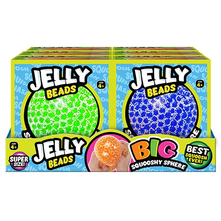 Ja-Ru Jelly Beads Big Squooshy Sphere Fidget Toy (Styles May Vary)