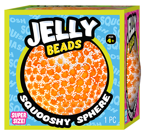 Ja-Ru Jelly Beads Big Squooshy Sphere Fidget Toy (Styles May Vary)