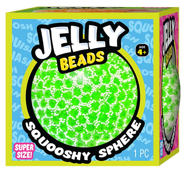 Ja-Ru Jelly Beads Big Squooshy Sphere Fidget Toy (Styles May Vary)