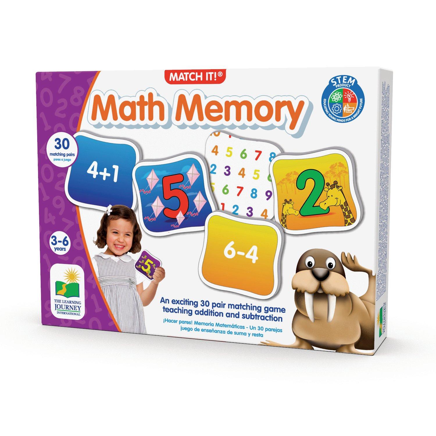 list item 1 of 3 The Learning Journey Match It! Mathematics Memory STEM Card Game