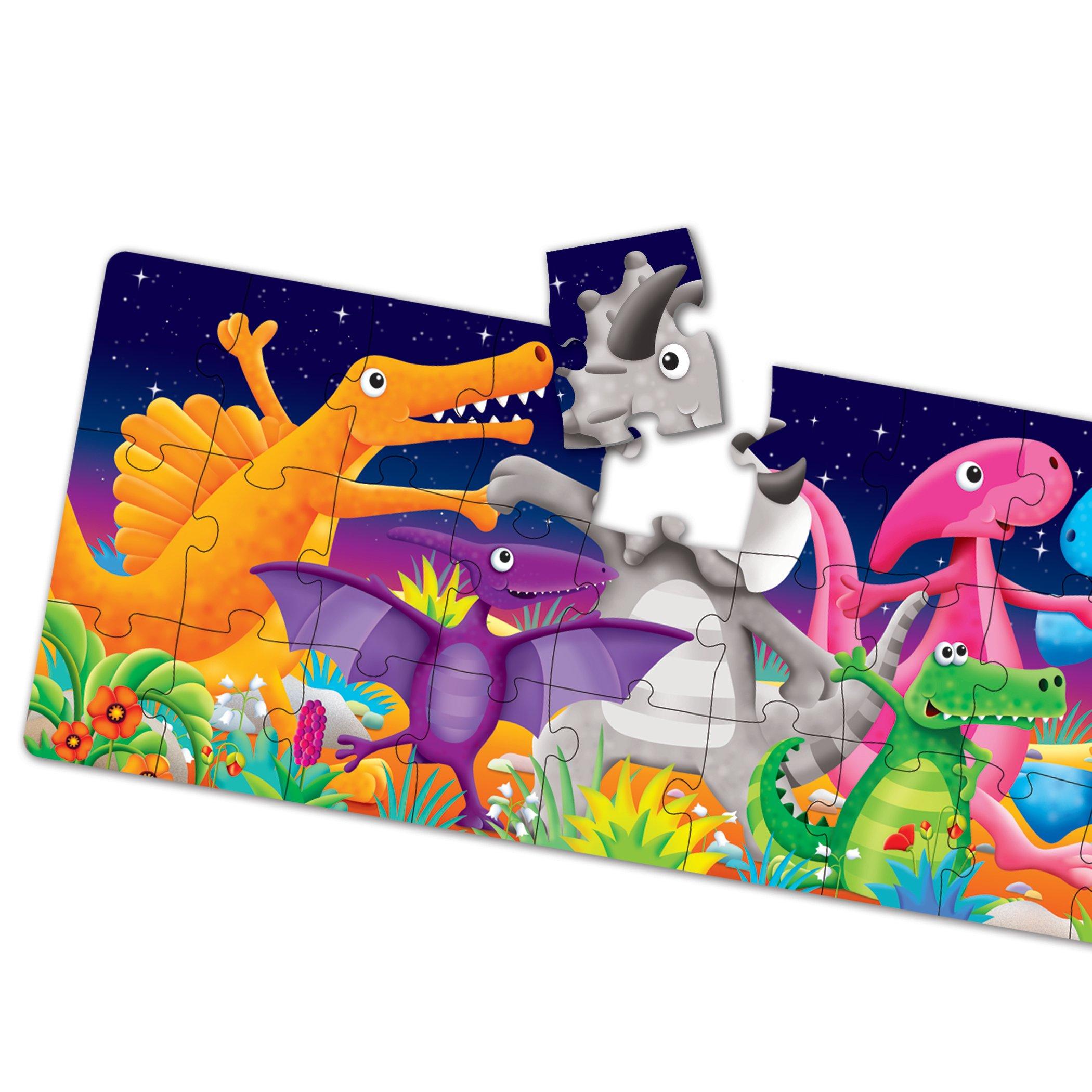 The Learning Journey Long and Tall Puzzles Color Dancing Dinos 51 Piece 