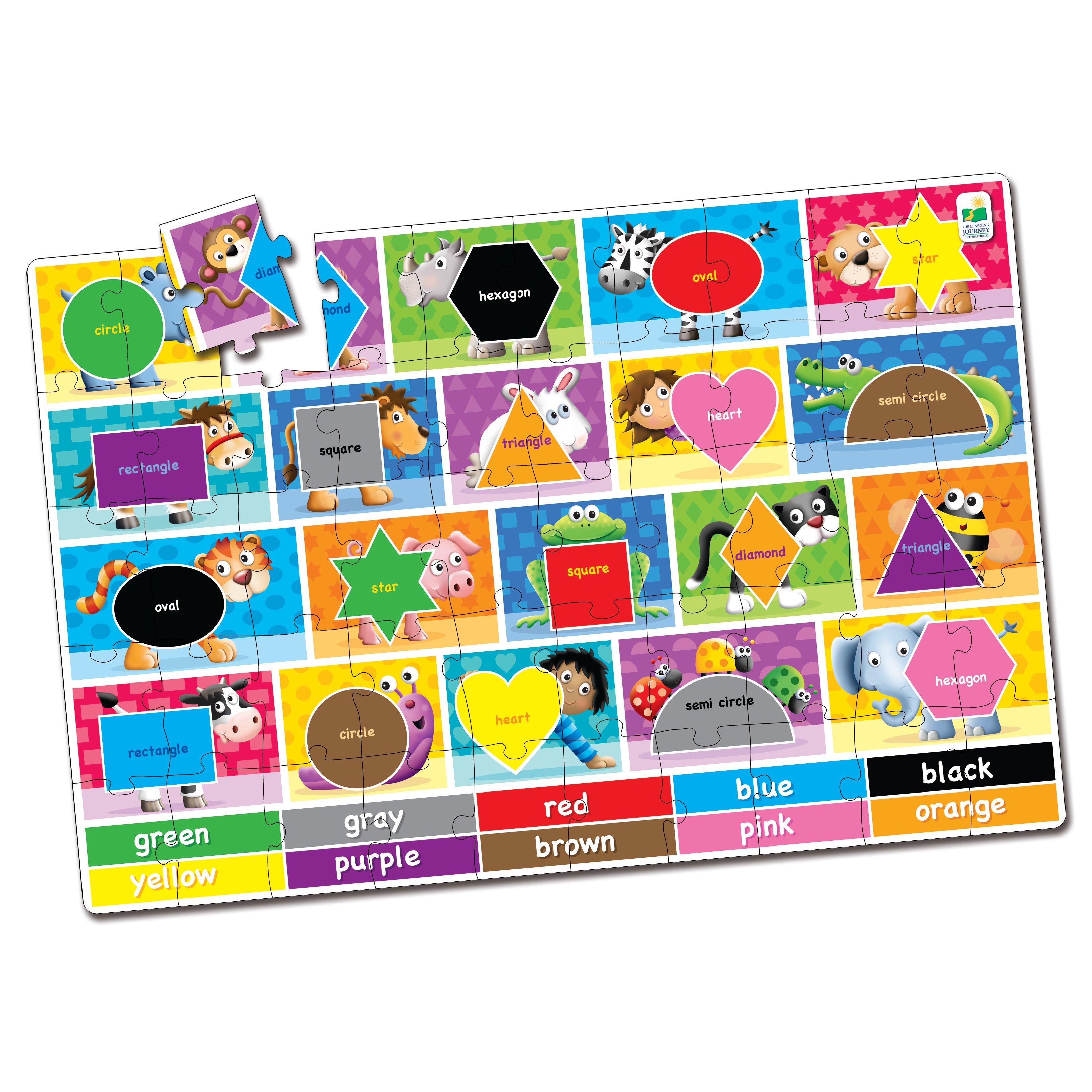 The Learning Journey Jumbo Floor Puzzles Colors and Shapes 50 Piece Jigsaw Puzzle
