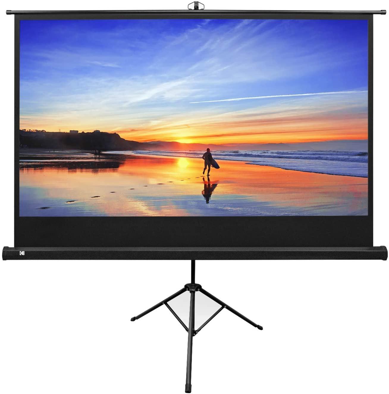 Kodak Projector Screen with Tripod Stand and Carrying Bag 80-in