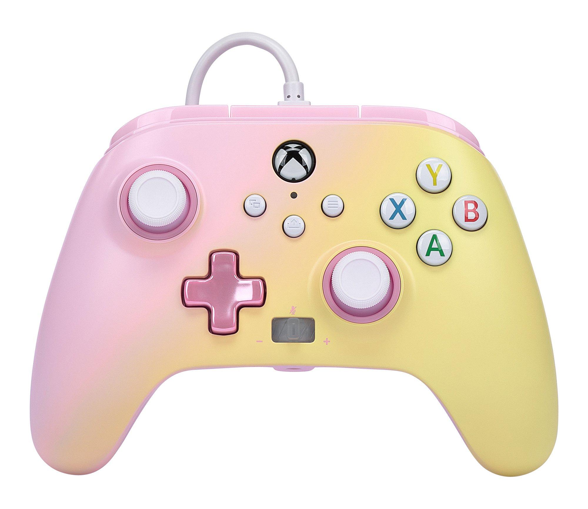 list item 1 of 10 PowerA Pink Lemonade Enhanced Wired Controller for Xbox Series X and S