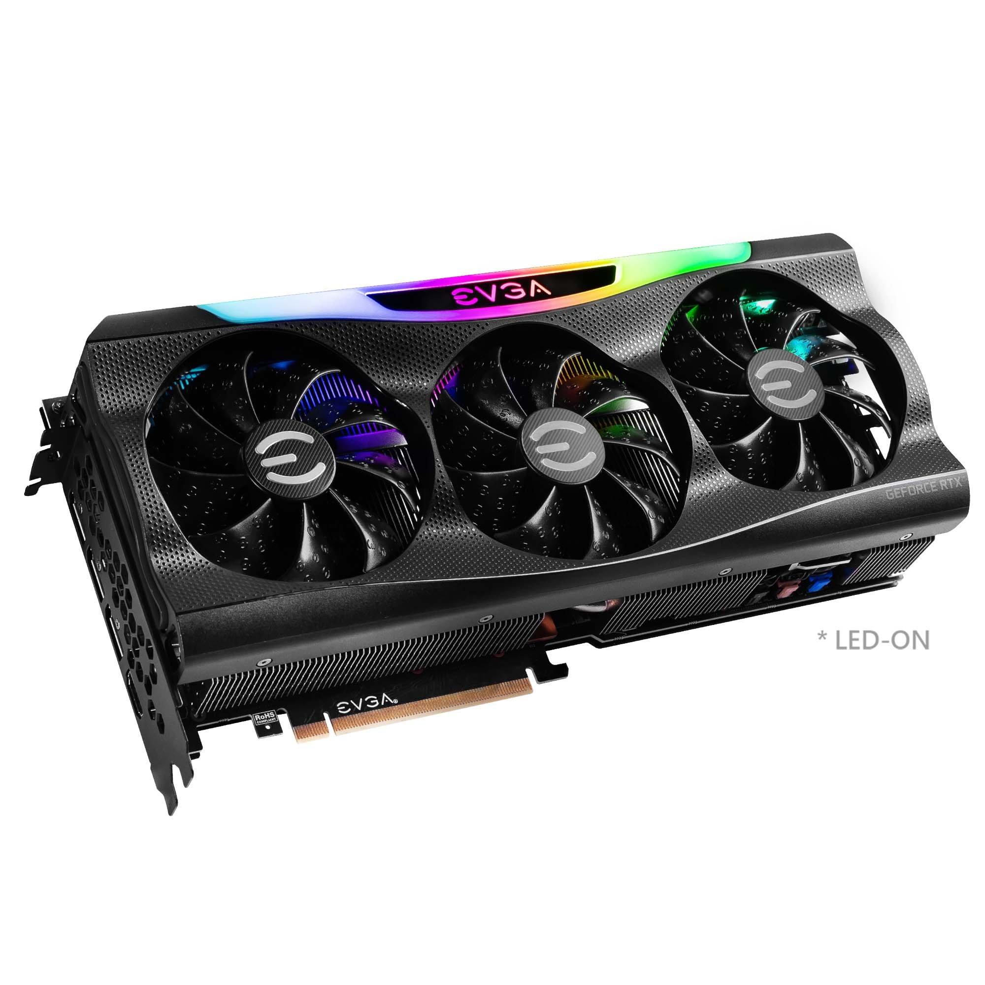 EVGA GeForce RTX 3080 FTW3 ULTRA GAMING 12GB GDDR6X ARGB LHR Graphics Card  12G-P5-4877-