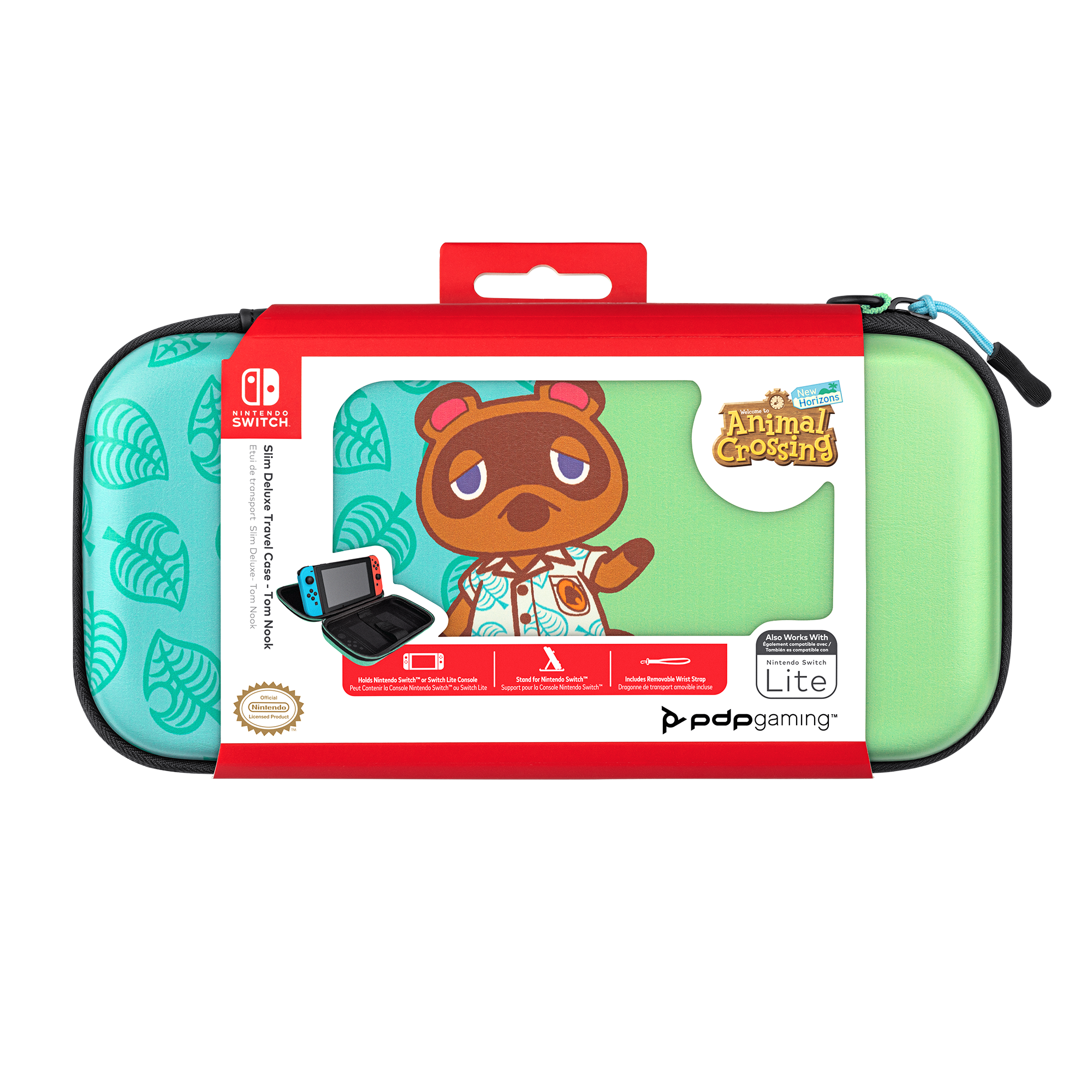 PDP Slim Deluxe Travel Case Animal Crossing Tom Nook for Nintendo Switch, Nintendo Switch Lite, and Nintendo Switch - OLED Model