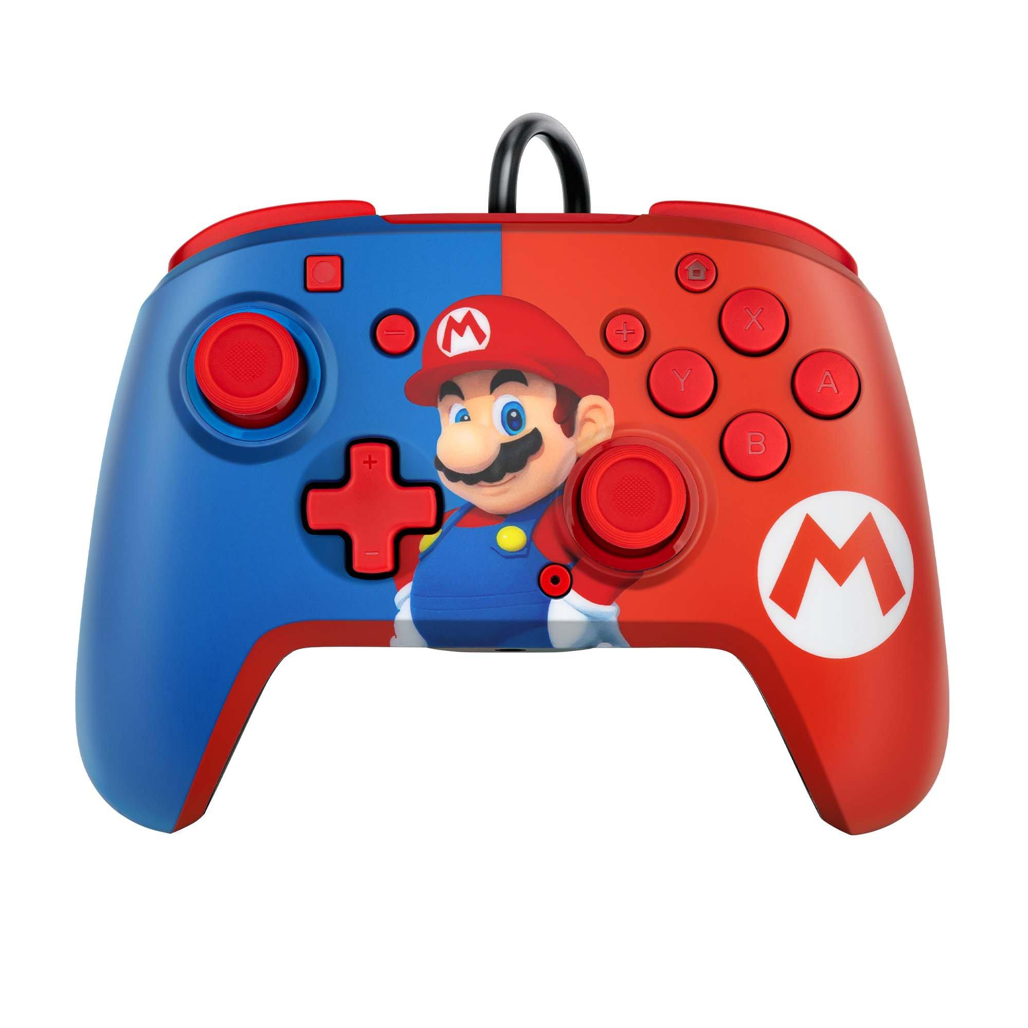 Manette Pdp Manette Nintendo Switch filaire Nintendo Faceoff Edition Super  Mario Star Noire