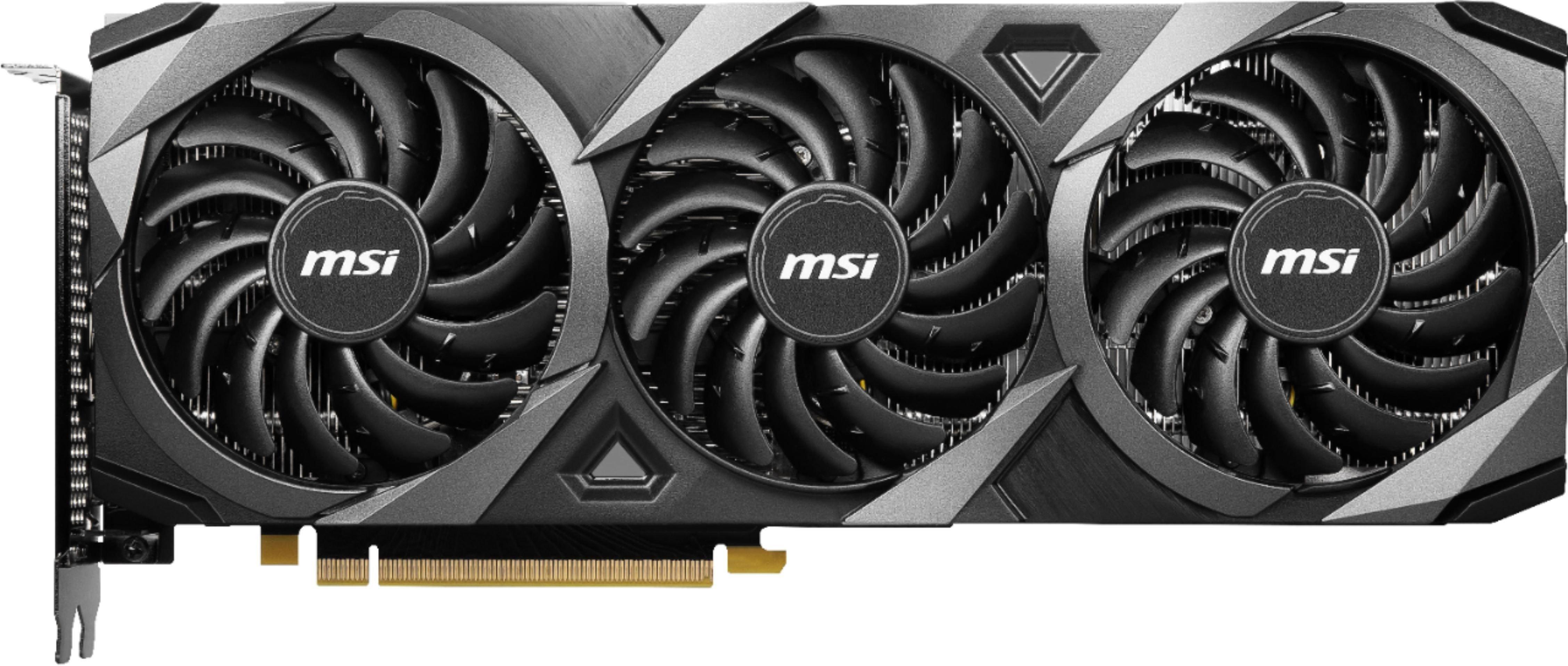 MSI NVIDIA GeForce RTX 3060 Ventus 3X 12G OC 12GB GDDR6 PCI Express 4.0  Graphics Card Black