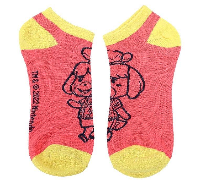 Animal Crossing Single Color Full Body Knit Characters Ankle Socks 5-Pack