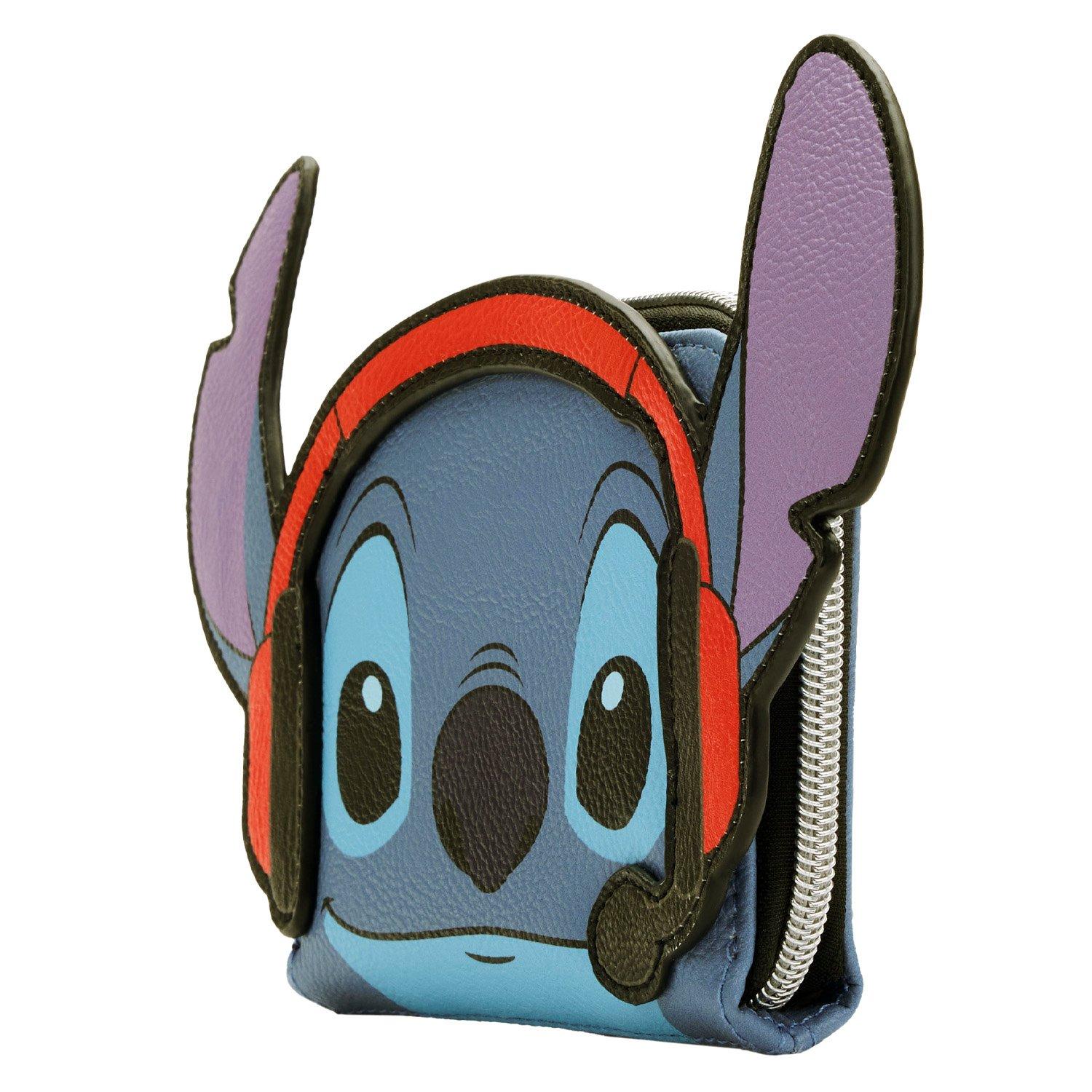 Loungefly Disney Stitch Gamer Mini Zip Wallet GameStop Exclusive