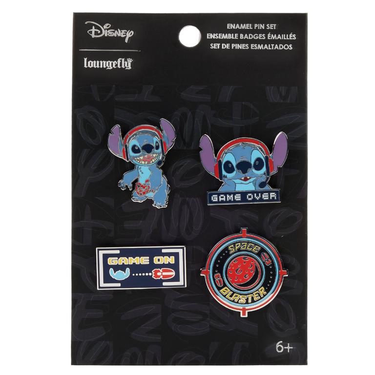 Loungefly Disney Stitch Gamer Pin Set GameStop Exclusive