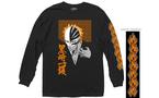 Bleach Ichigo Orange Flame Cutout Long Sleeve T-Shirt