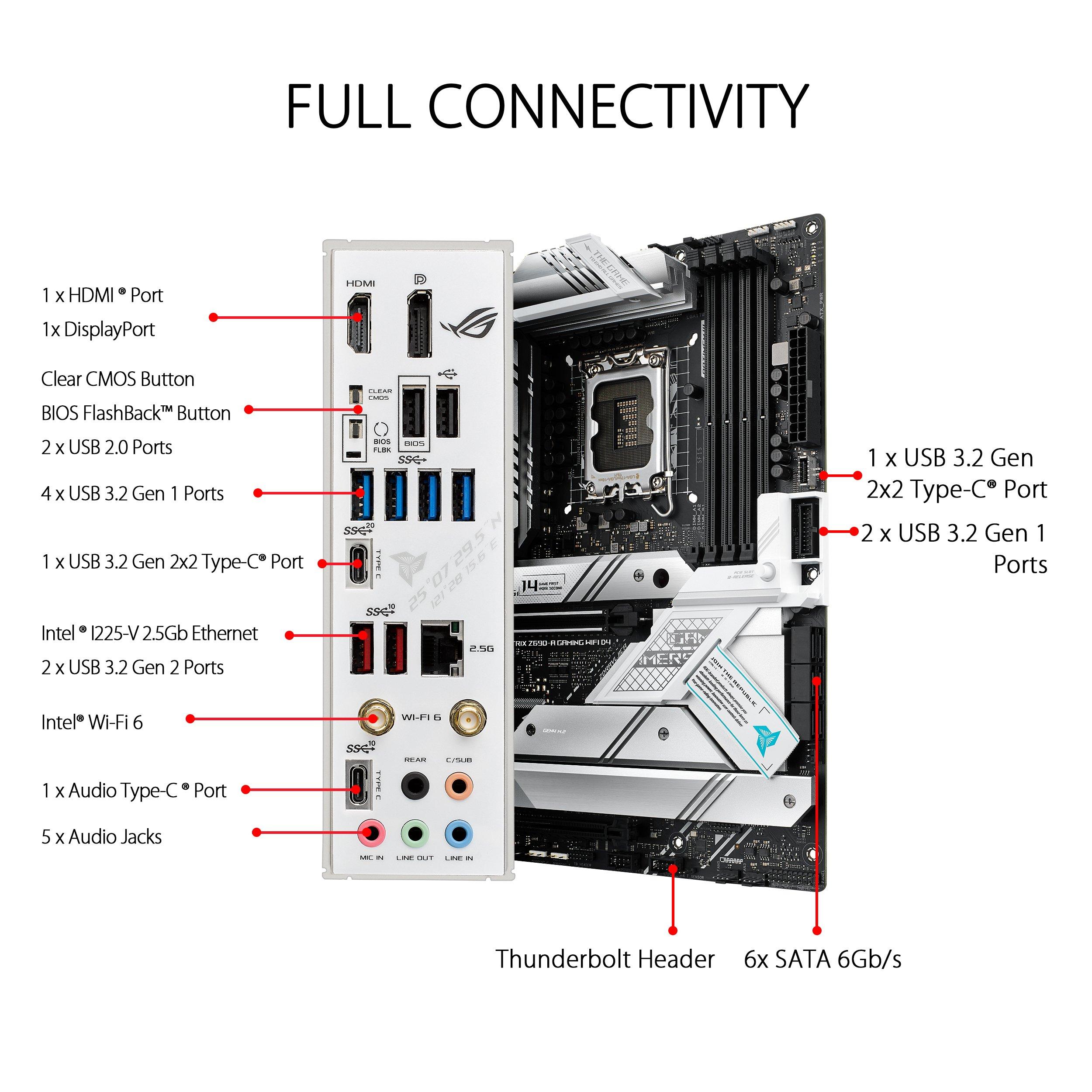 ASUS ROG STRIX Z690-A GAMING WIFI D4 DDR4 Intel LGA 1700 ATX Gaming  Motherboard | GameStop