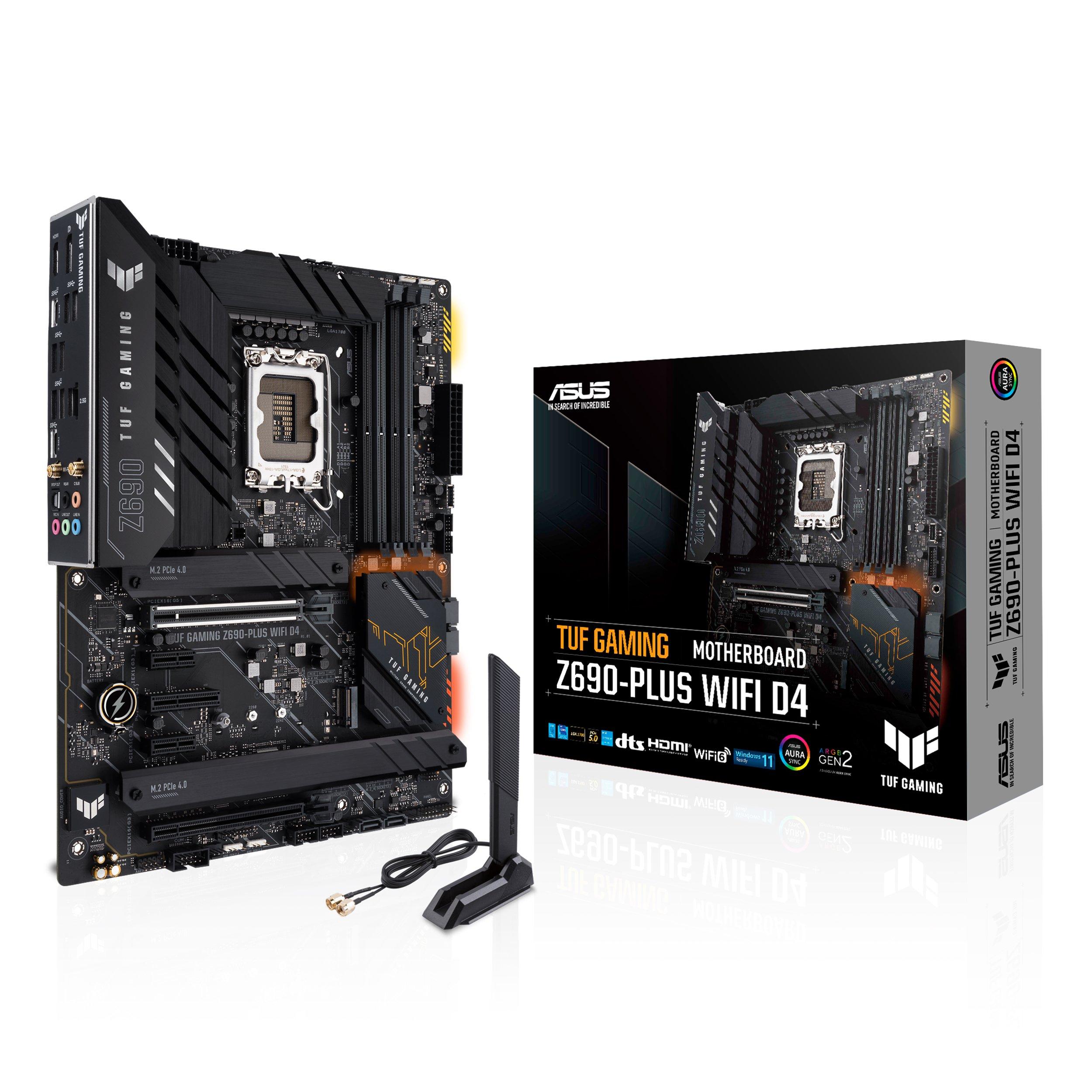 ASUS TUF GAMING Z690-PLUS WIFI D4 Bundle DDR4 Intel LGA 1700 ATX Gaming Motherboard