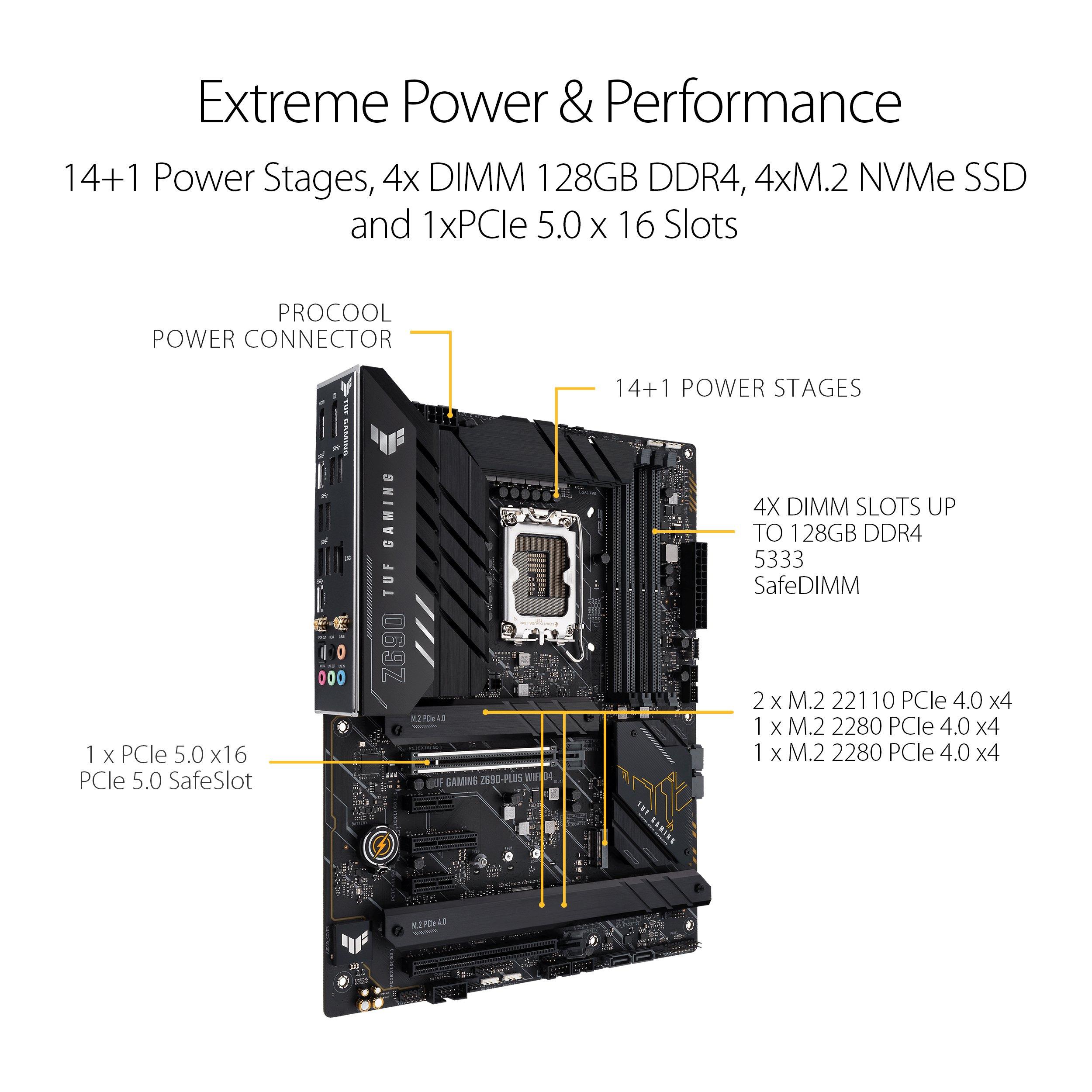 ASUS TUF GAMING Z690-PLUS WIFI D4 Motherboard - Thumbnail 4