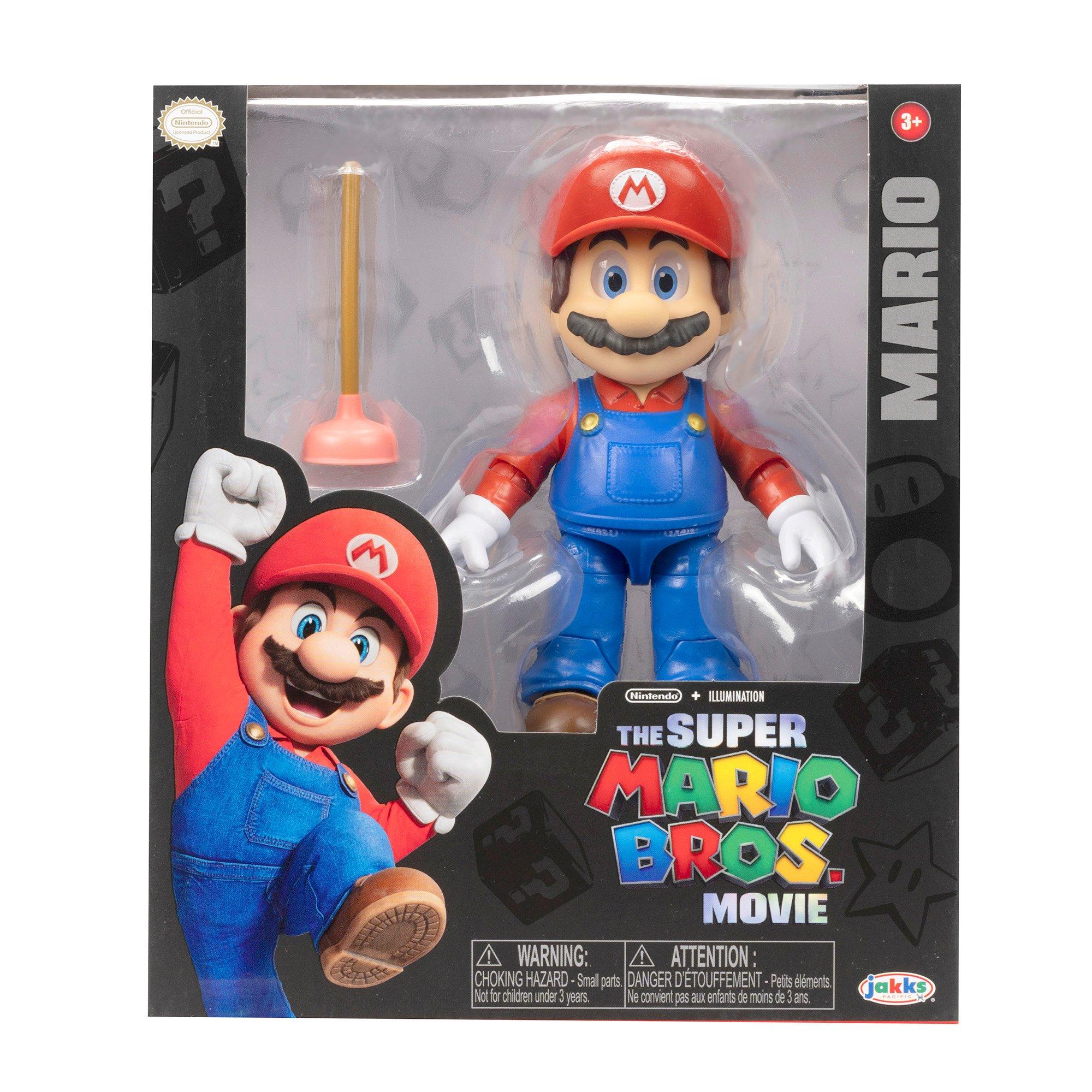  The Super Mario Bros. Movie - 5 Inch Action Figures Series 2 –  Tanooki Mario Figure with Leaf Accessory : Toys & Games