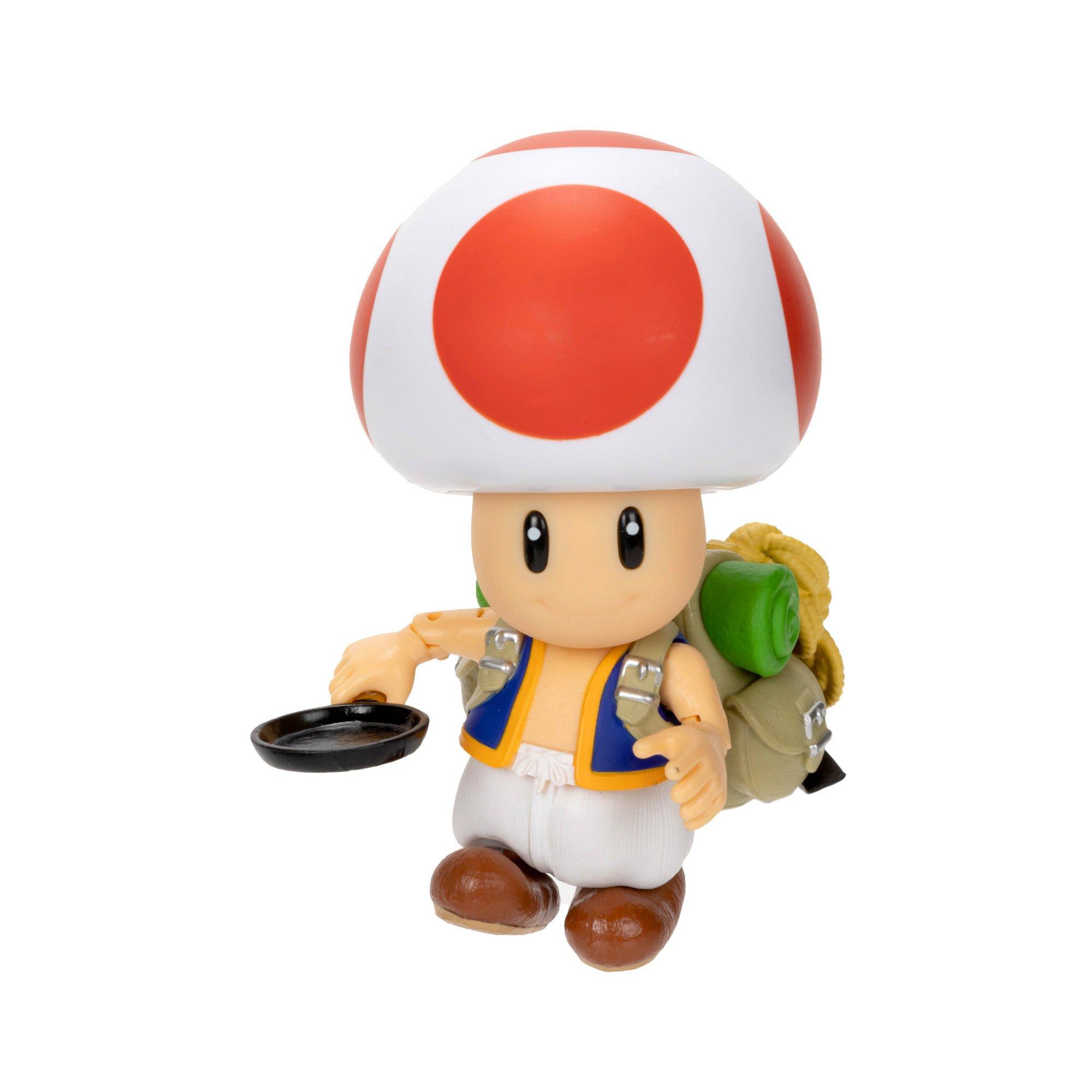 Nintendo - Super Mario Bros Action Figure Lot - Mario Luigi Toad Yoshi