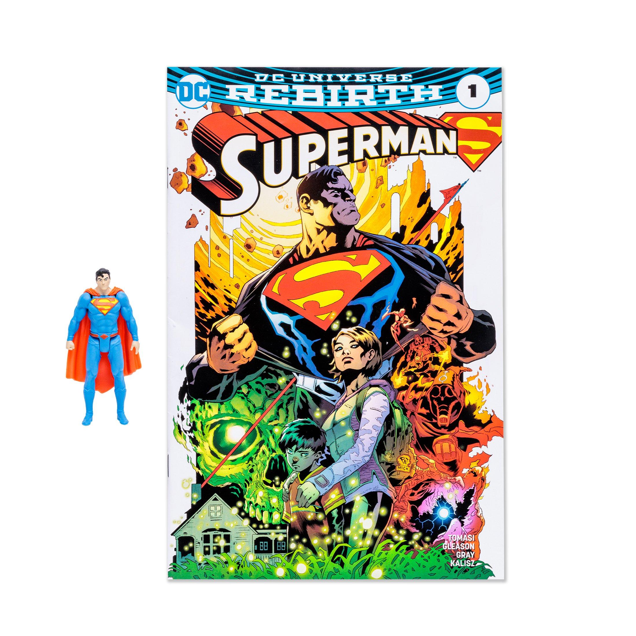 DC Direct Superman 3-in Action Figure with Comic