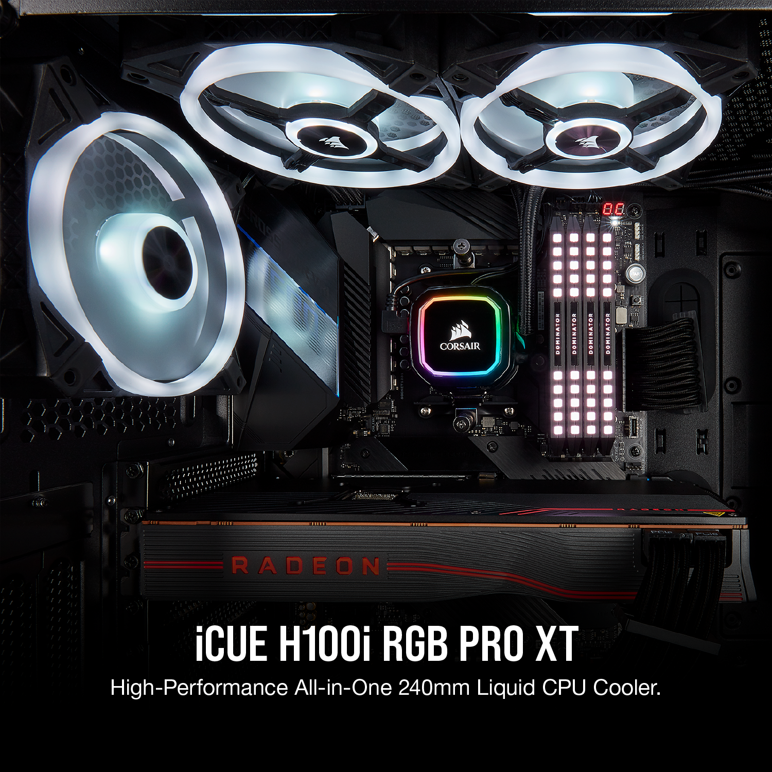 CORSAIR iCUE H100i RGB PRO XT CPU Liquid Cooler CORSAIR iCUE H100i RGB PRO XT CPU Liquid Cooler