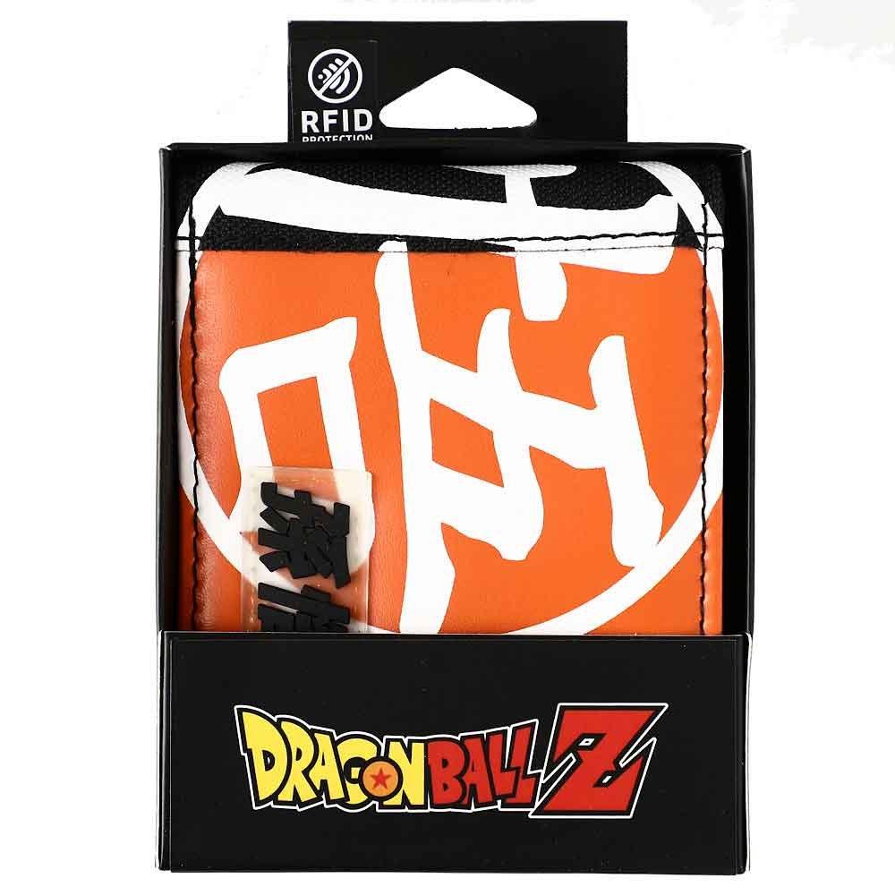 Dragon Ball Z Goku Rubber Badge and Screen Print PU and Nylon Bifold Wallet
