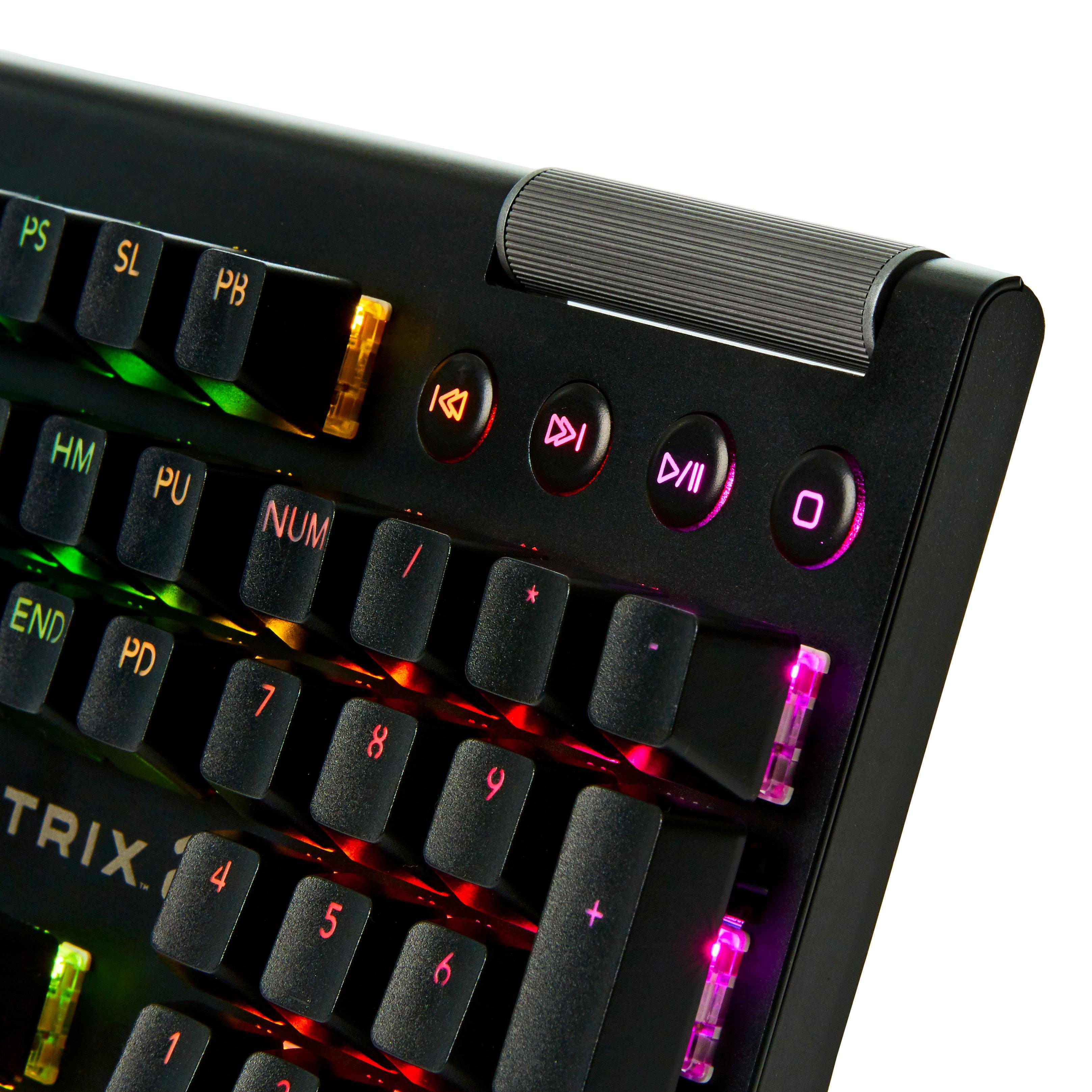 Atrix Guild Black Switch Wired Optical Keyboard with RGB