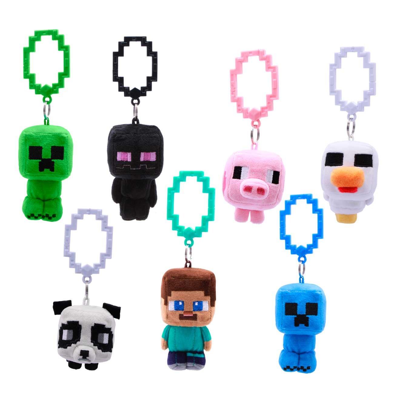 Just Toys Minecraft 4-in Plush Backpack Hanger Series 1 (Styles May ...
