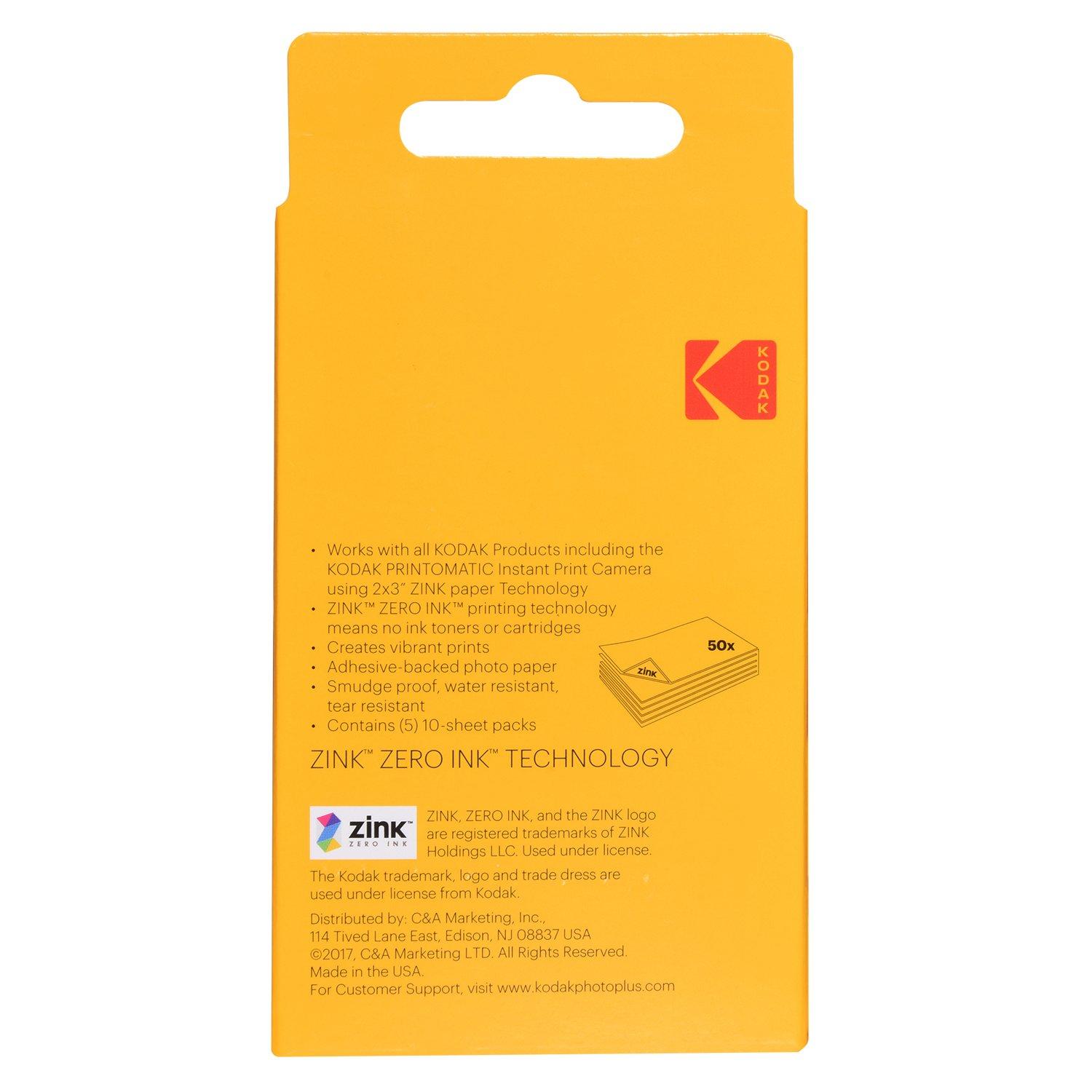 Kodak Zink Photo Paper 2x3 50-pk