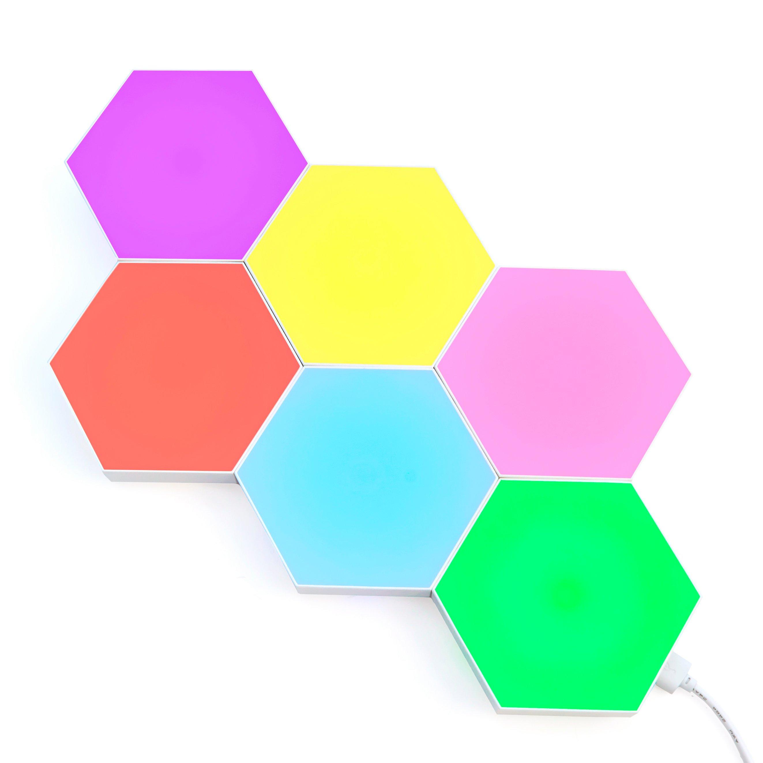 Hexagon Lights 8 Pack LED Wall Panels RGB Gaming Lights APP Smart