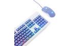 GameStop Wired Membrane RGB Gaming Keyboard and 7-Button RGB Wired Gaming Mouse Bundle - Purple