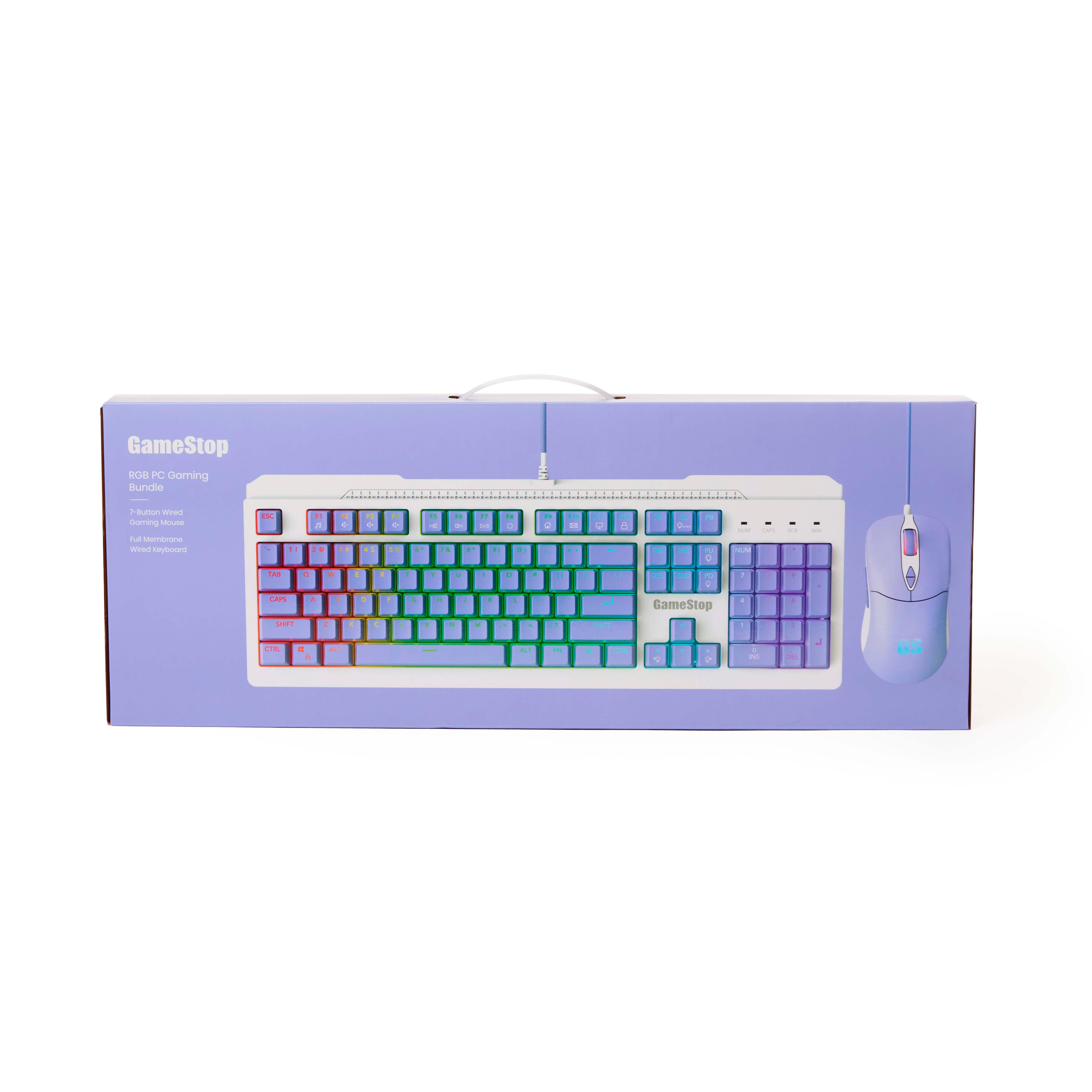 GameStop Wired Membrane RGB Gaming Keyboard and 7-Button RGB Wired