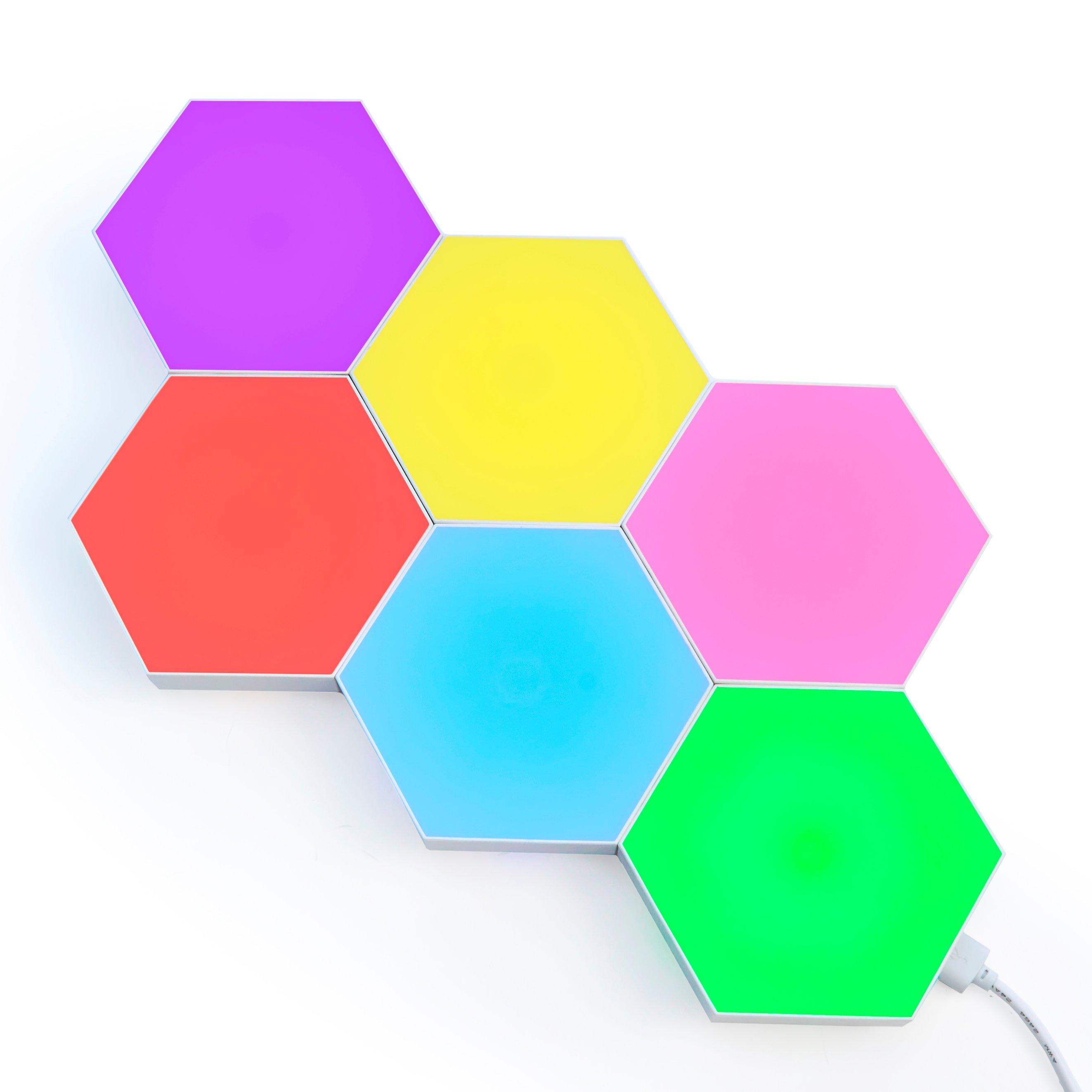 Atrix hexagon accent light wall panels with rgb 6pk