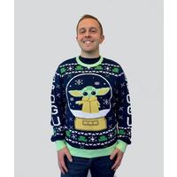 list item 1 of 3 Star Wars: The Mandalorian Grogu Snow Globe Holiday Sweater