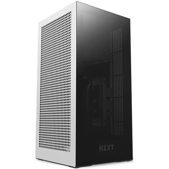list item 1 of 7 NZXT H1 V2 Mini ITX Case with PSU AIO Fan Controller and PCIe Extender CS-H11BW-US
