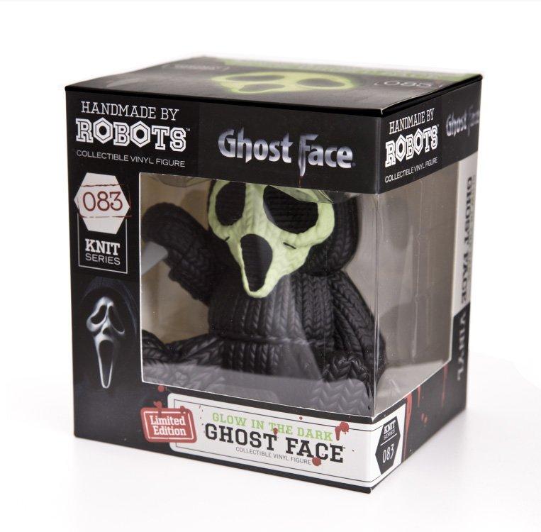 Handmade by Robots Knit Series Ghost Face Glow-in-the-Dark 5-in Vinyl Figure GameStop Exclusive
