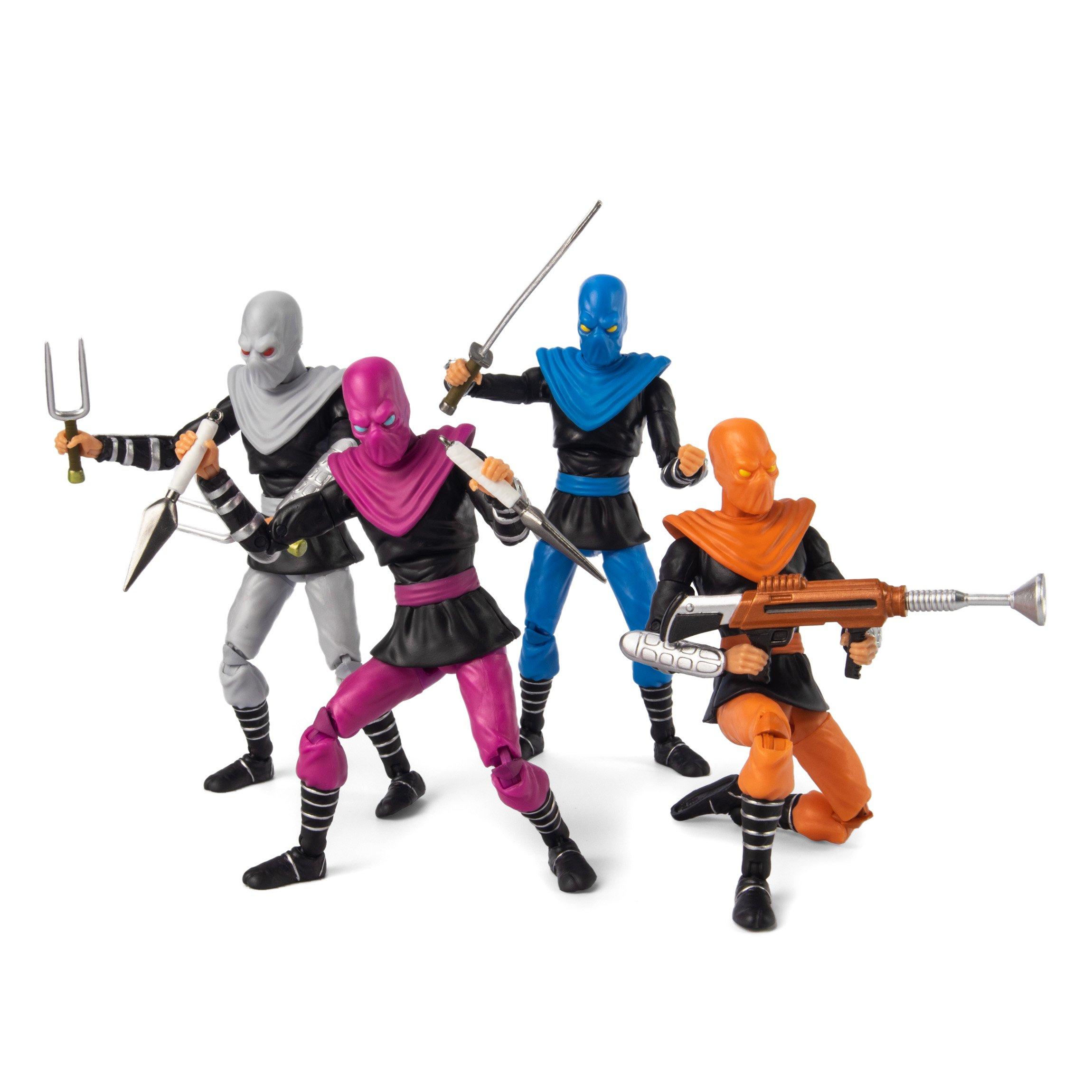 The Loyal Subjects BST AXN Teenage Mutant Ninja Turtles The Foot Clan 5-in  Action Figure 4 Pack | GameStop