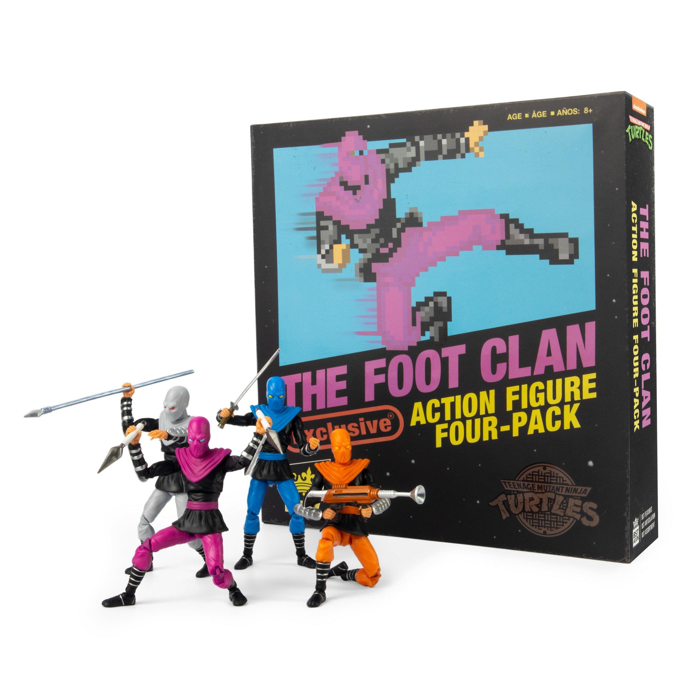The Loyal Subjects BST AXN Teenage Mutant Ninja Turtles The Foot Clan 5-in Action Figure 4 Pack