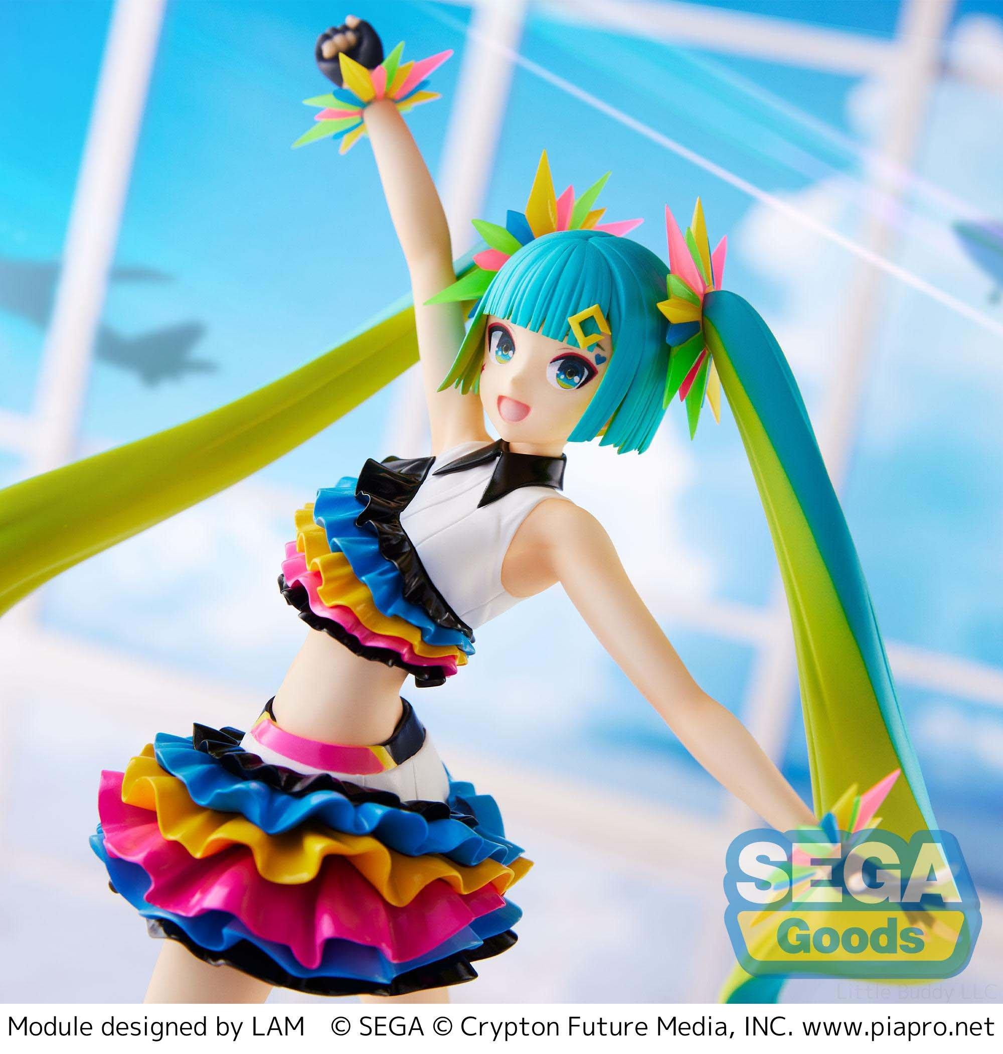 SEGA FiGURiZM Hatsune Miku: Project DIVA MegaMix Hatsune Miku Catch the  Wave 9.84-in Figure