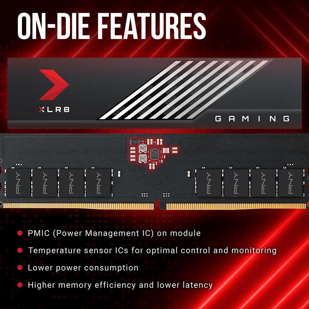 list item 7 of 10 PNY XLR8 Gaming MAKO 32GB (2x16GB) DDR5 6000MHz Desktop Memory Kit MD32GK2D5600036MXR