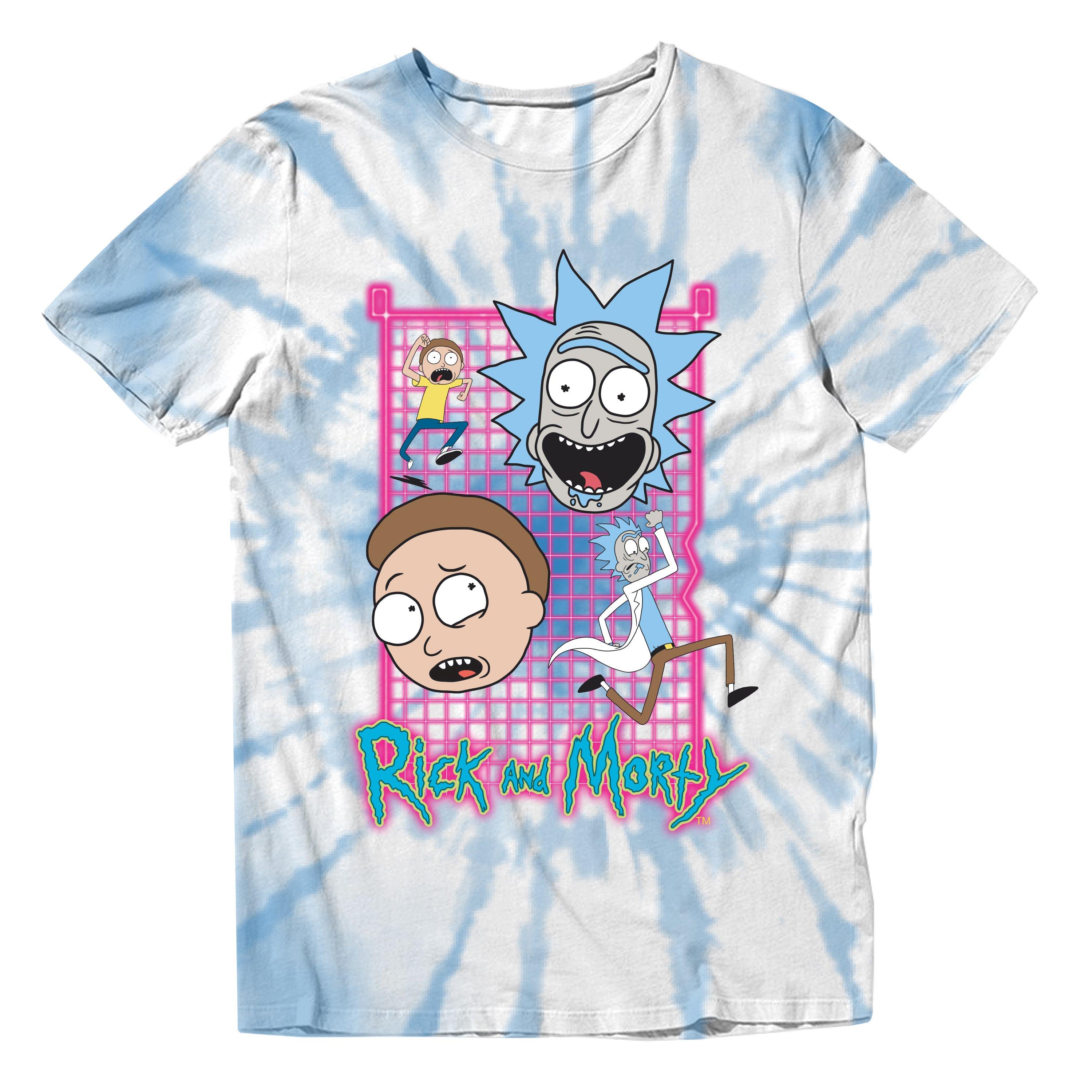 Rick and Tie Grid Short Sleeve T-Shirt GameStop