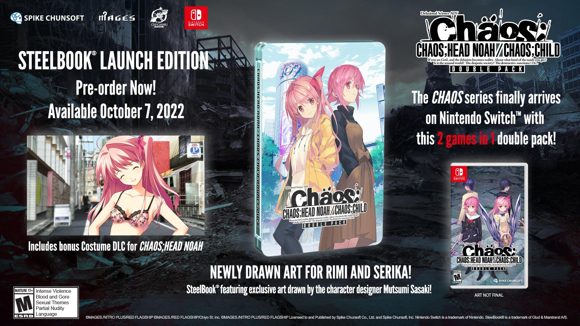 CHAOS;HEAD NOAH / CHAOS;CHILD Double Pack SteelBook Launch Edition 
