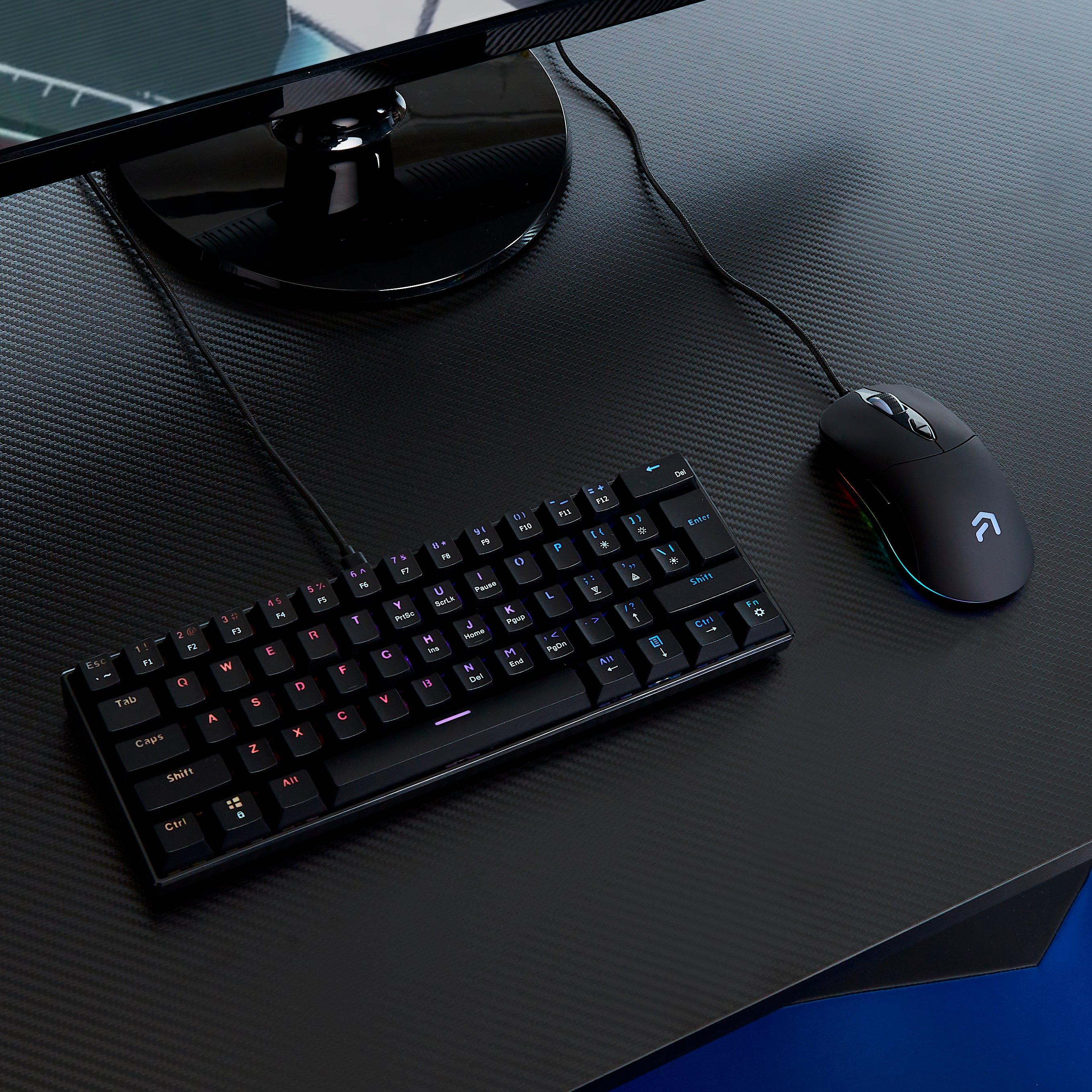 Atrix 60 Percent Wired Brown Switch Mechanical Keyboard with RGB