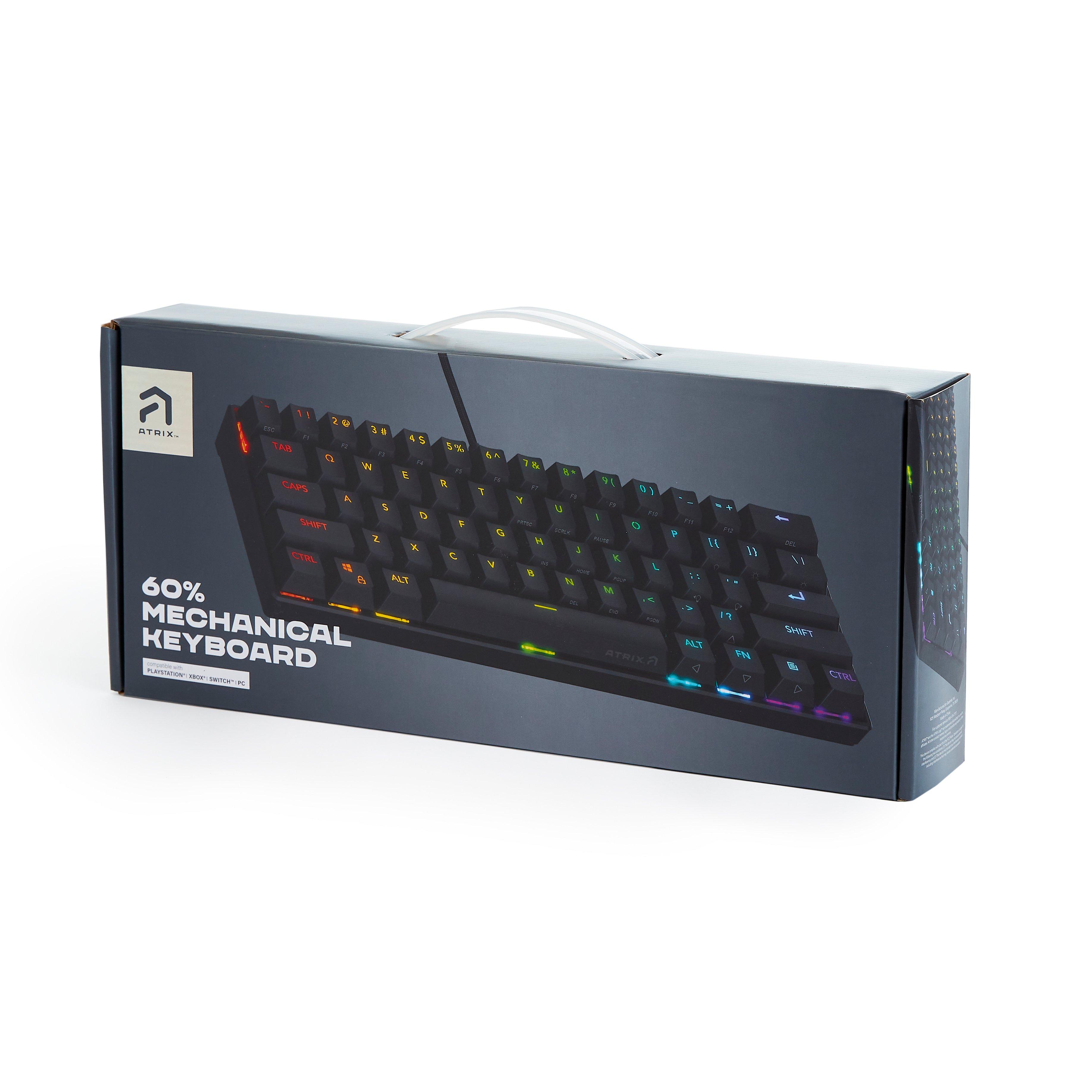 Atrix 60 Percent Wired Brown Switch Mechanical Keyboard with RGB