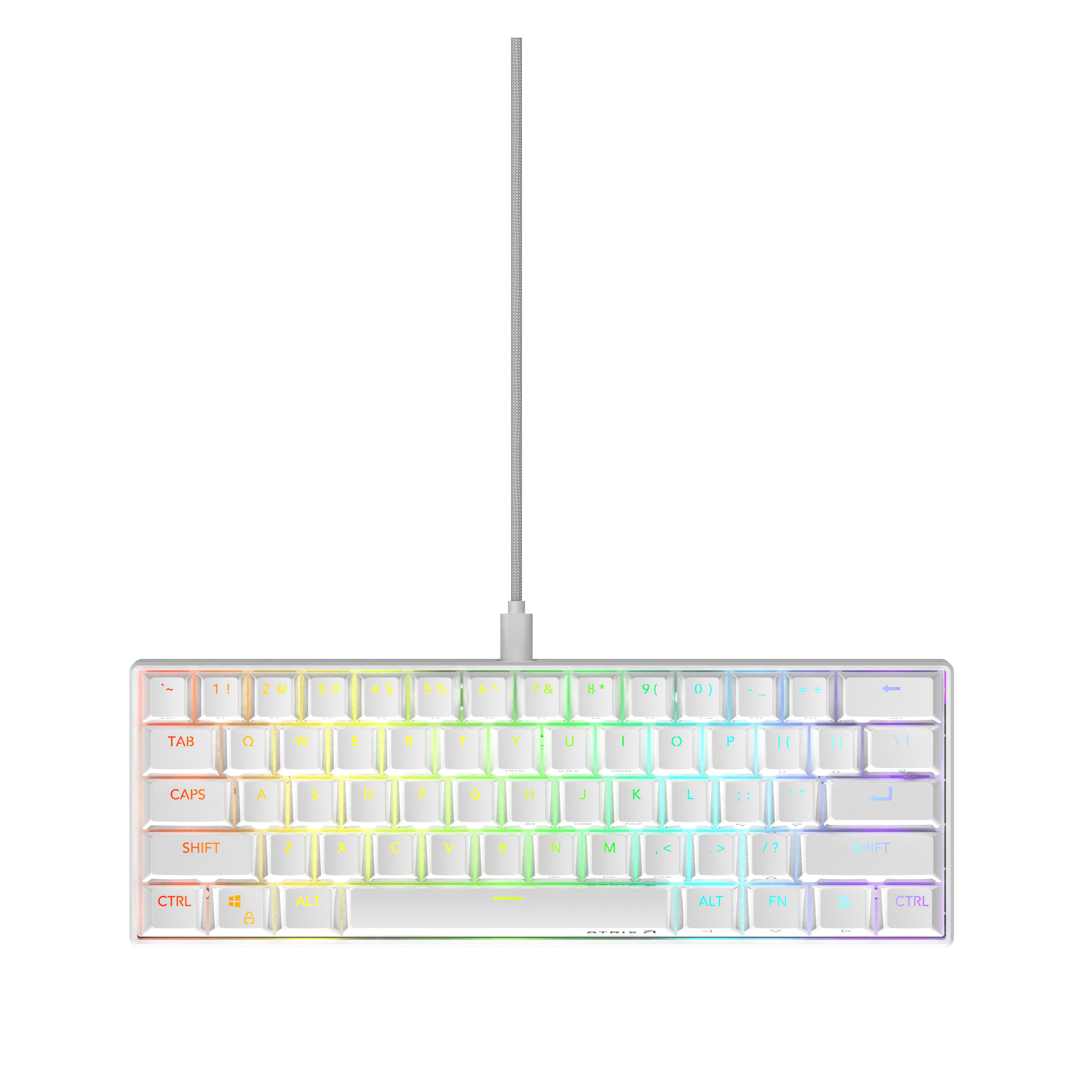Atrix 60 Percent Wired Brown Switch Mechanical Keyboard with RGB GameStop