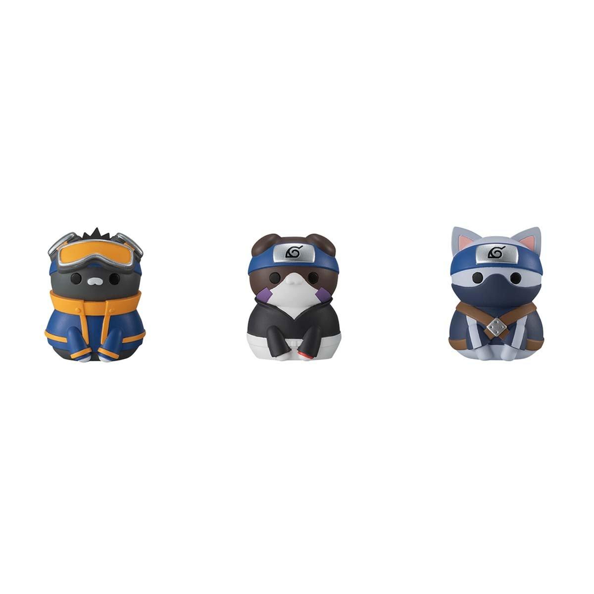 MegaHouse Mega Cat Project Nyaruto! Naruto Shippuden Once Upon A Time in Konoha Set of 8 1.1-in Figures with Bonus Mini Cushion