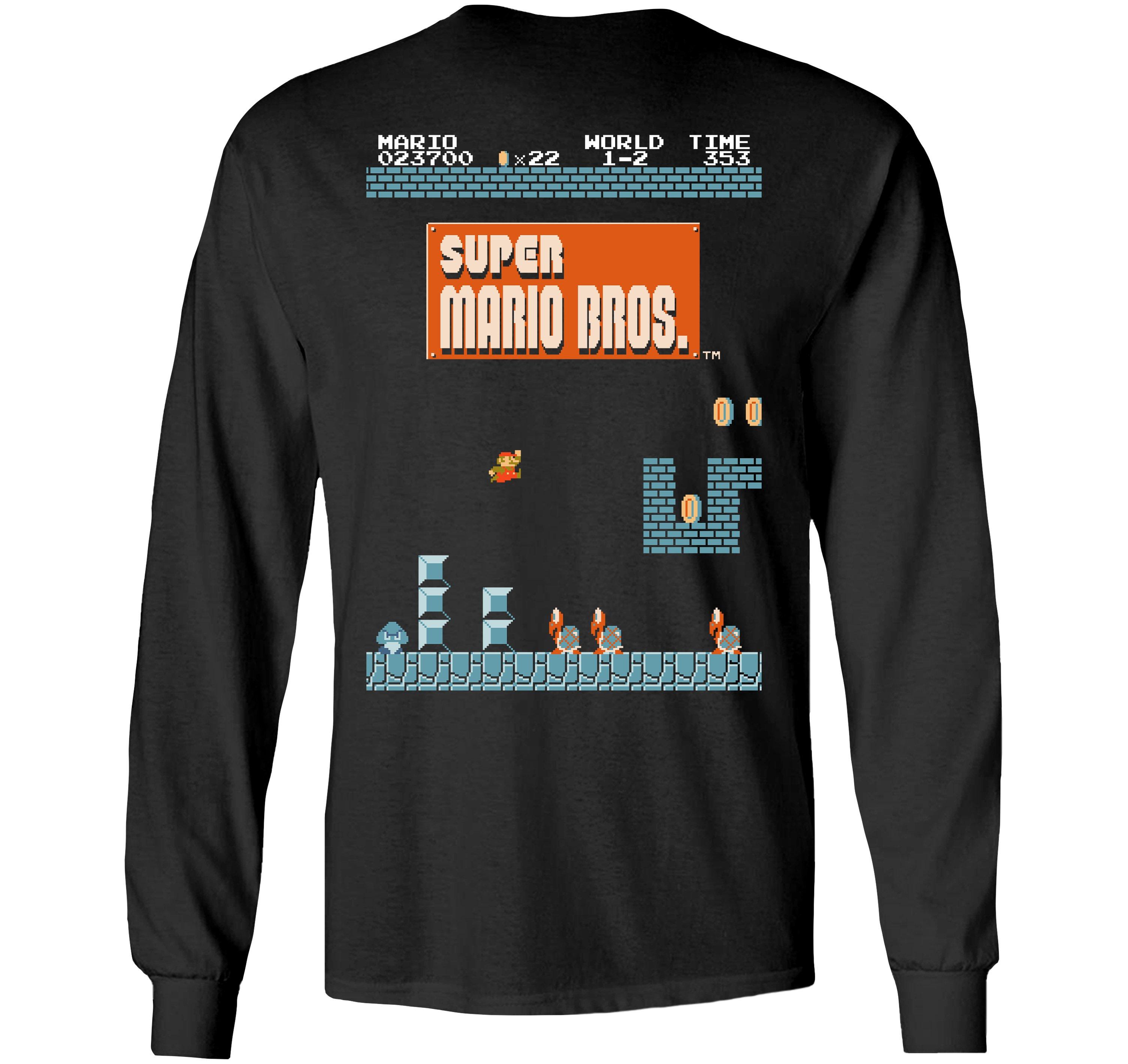 Geeknet Super Mario Underground Long Sleeve Unisex T Shirt GameStop Exclusive