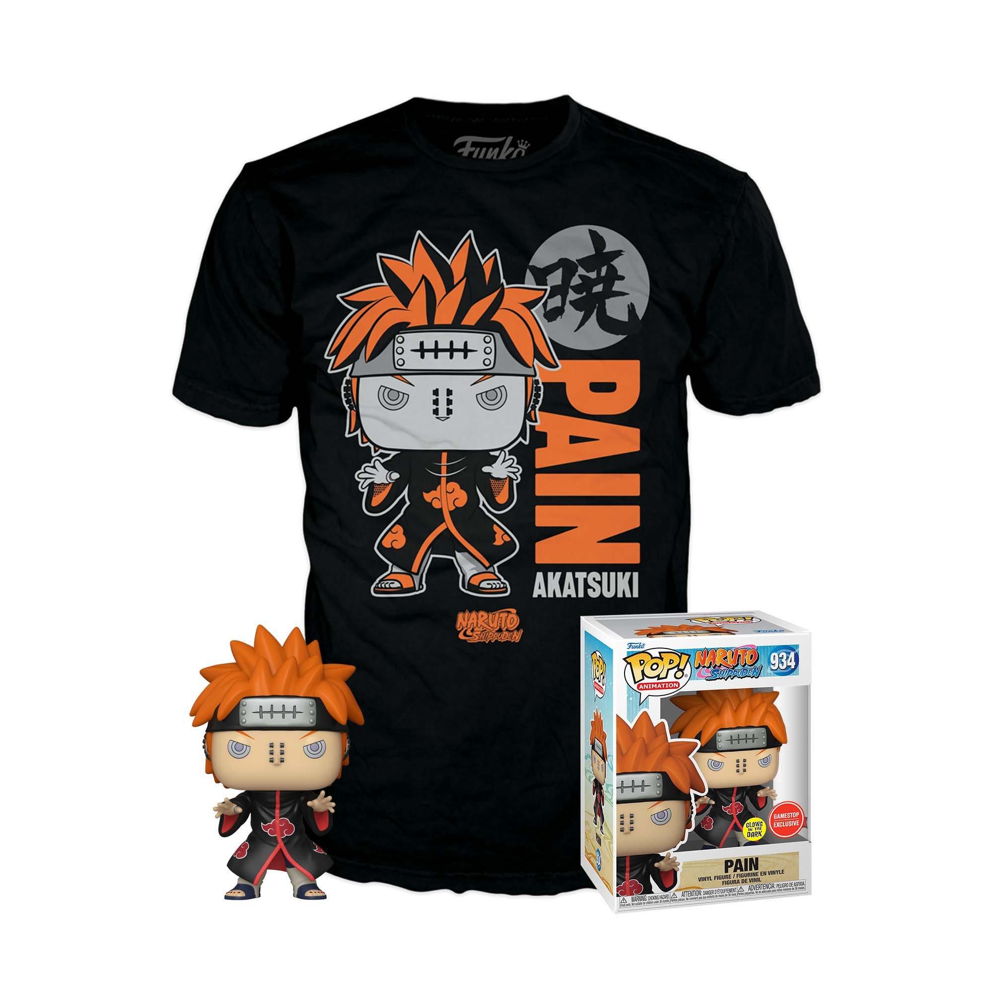 Funko POP! Animation: Naruto: Shippuden Pain Glow-in-the-Dark Vinyl Figure  and T-Shirt GameStop Exclusive