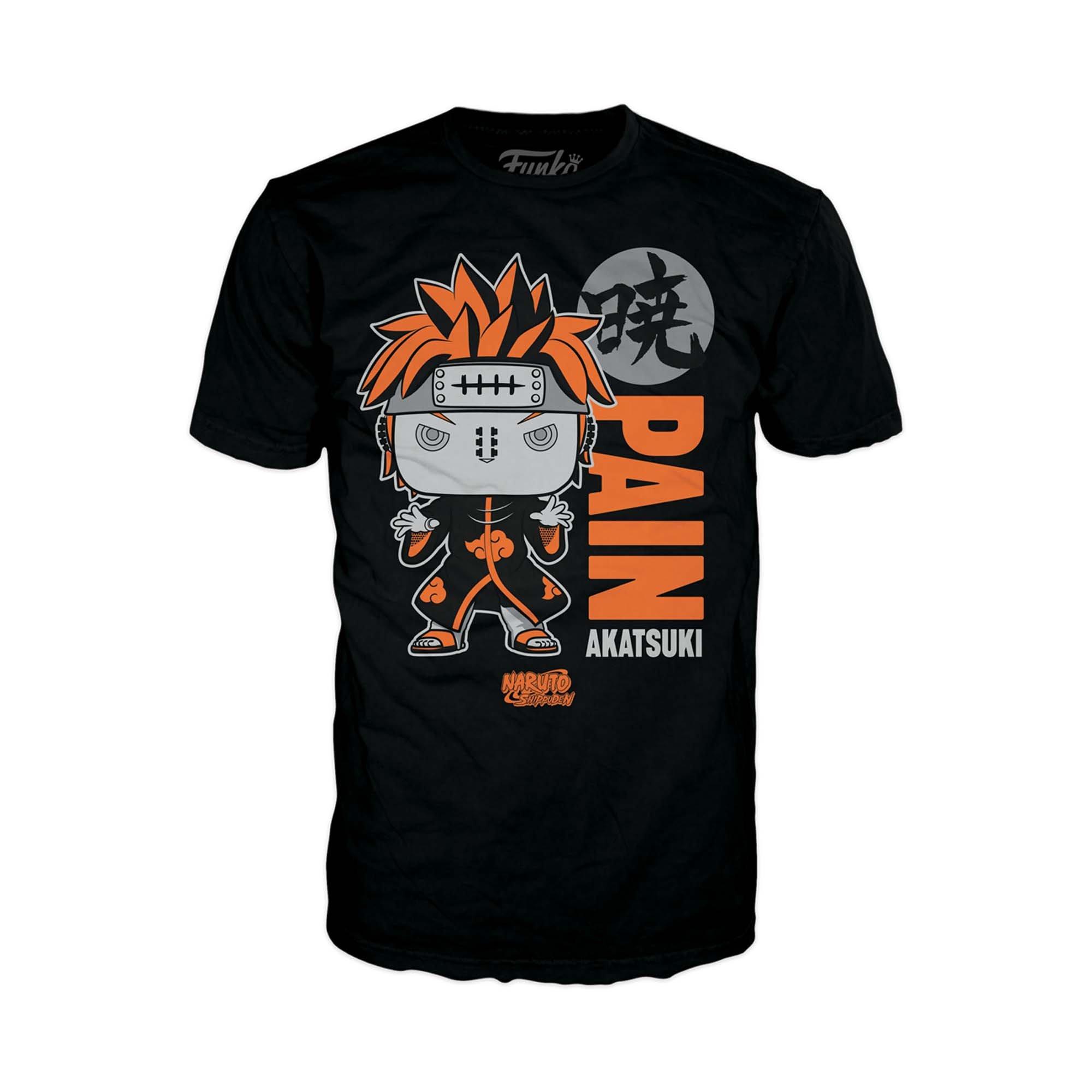 Funko Pop Animation: Naruto: Shippuden Pain Glow-in-the-Dark Vinyl Figure and T-Shirt GameStop Exclusive