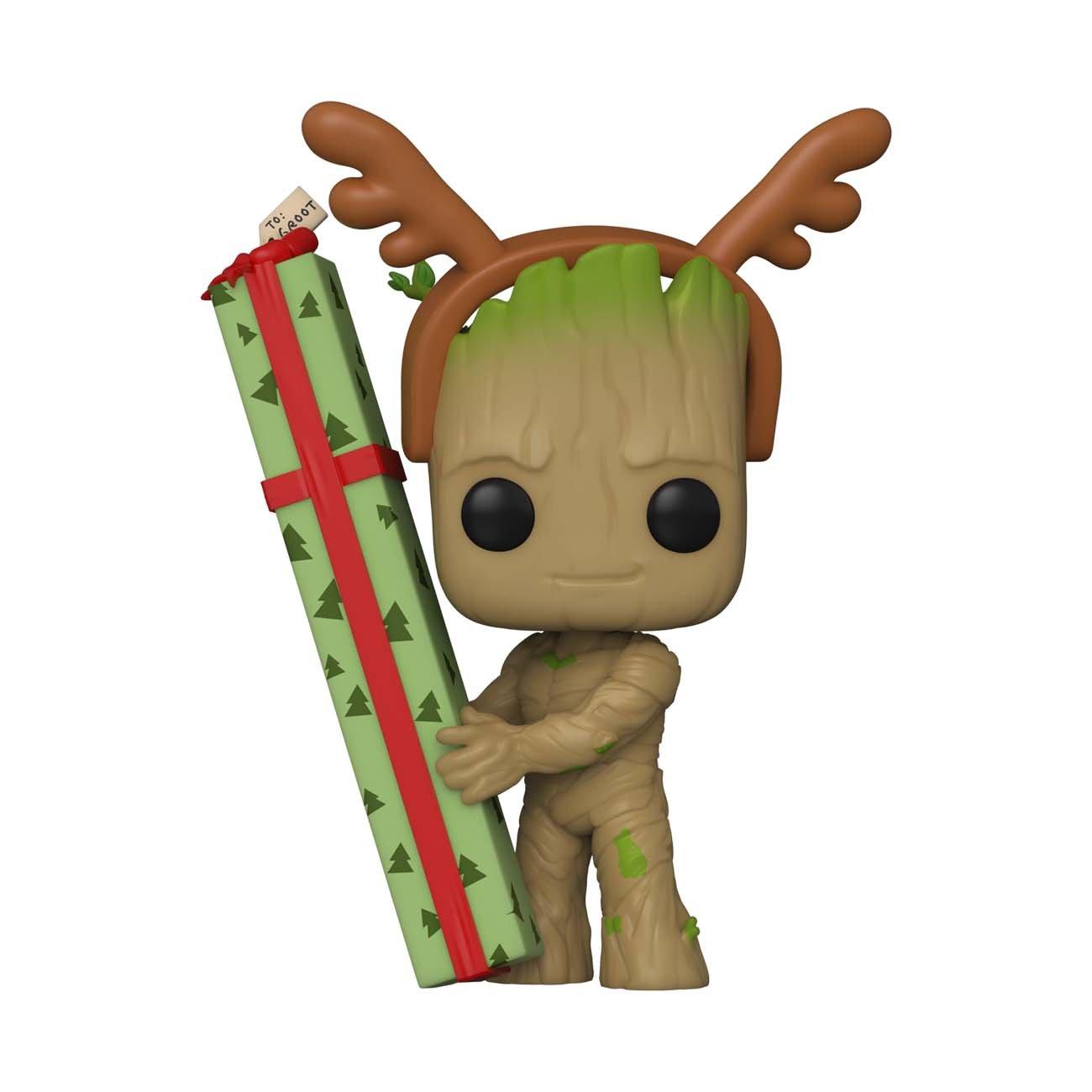 Funko POP! Marvel Guardians of the Galaxy Groot (Holiday Special) 4.28-in Vinyl Bobblehead